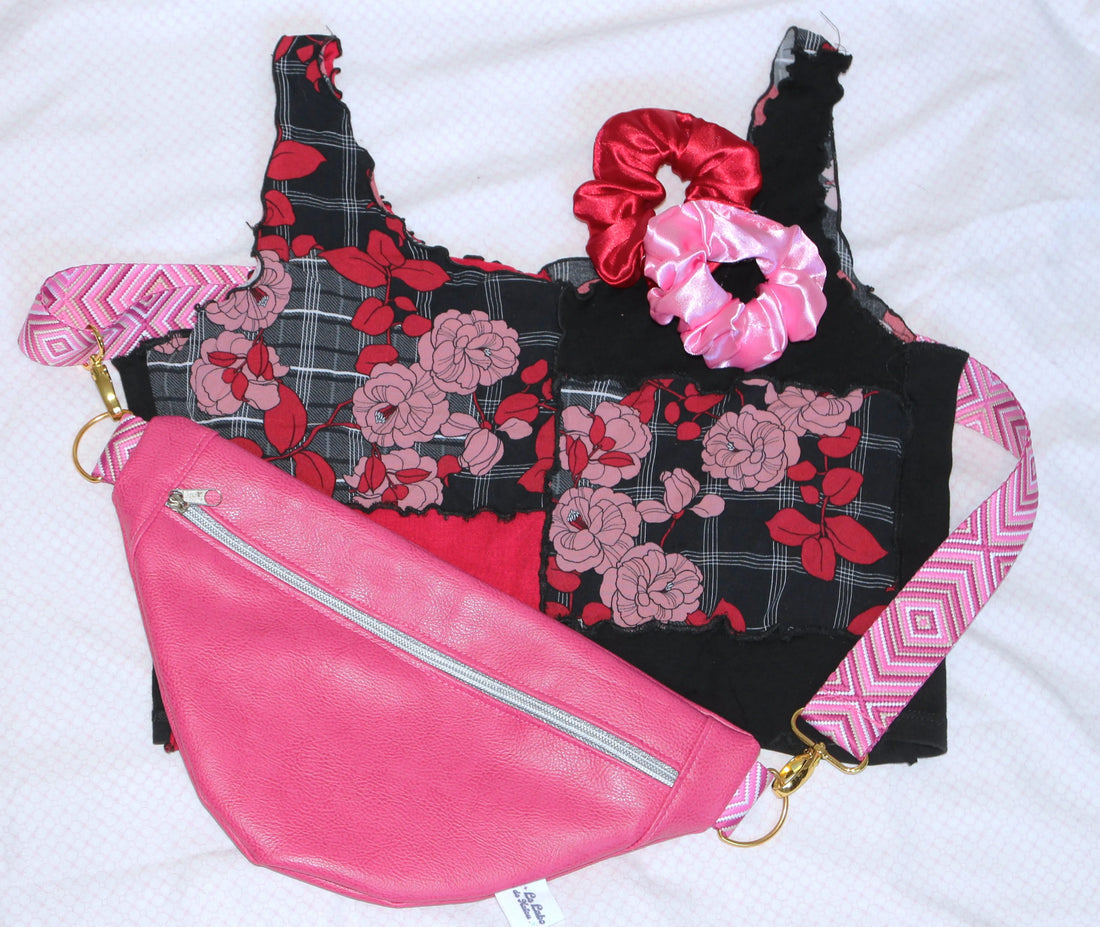 haut femme patchwork motif fleuri