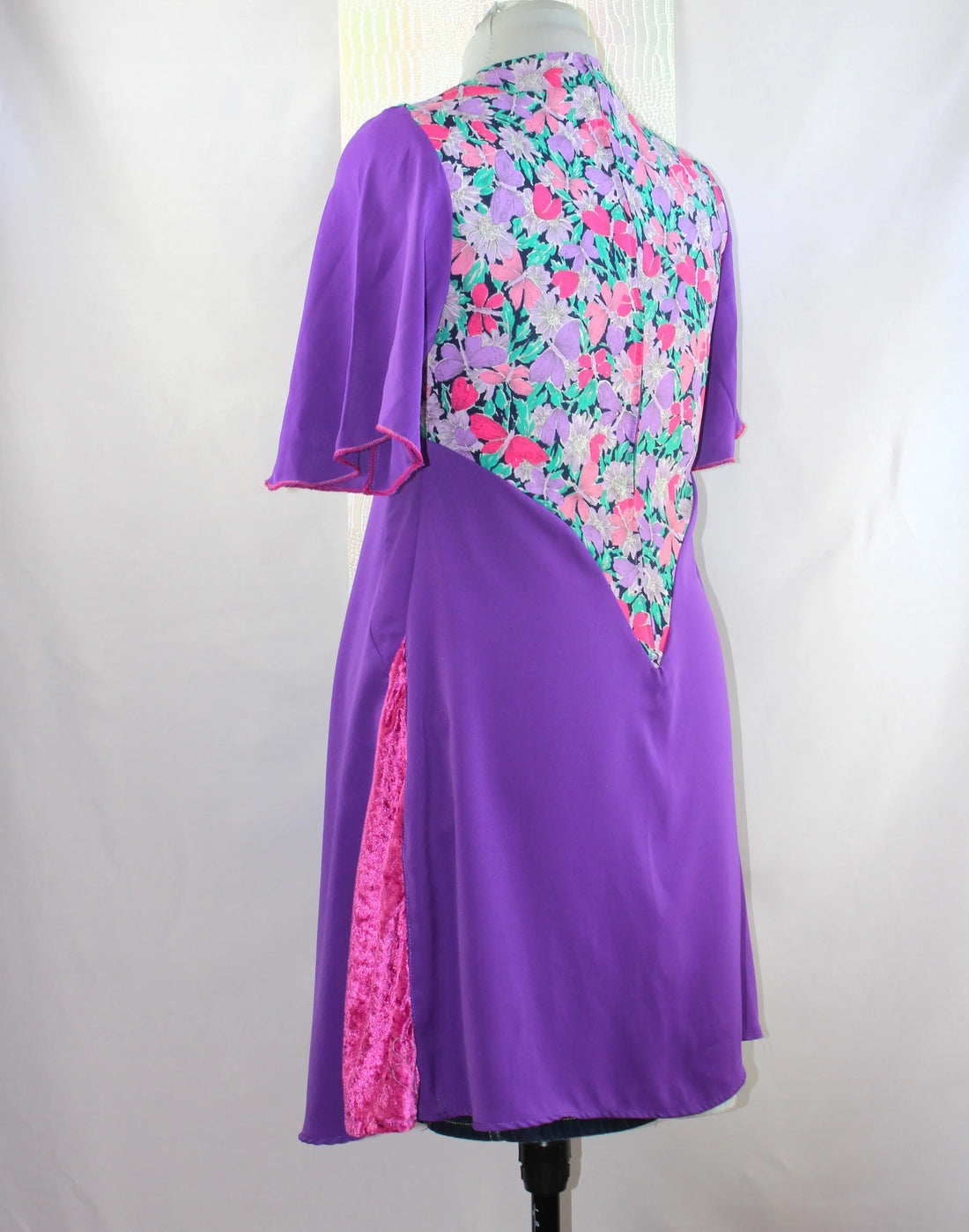 Robe patchwork colorée upcycling