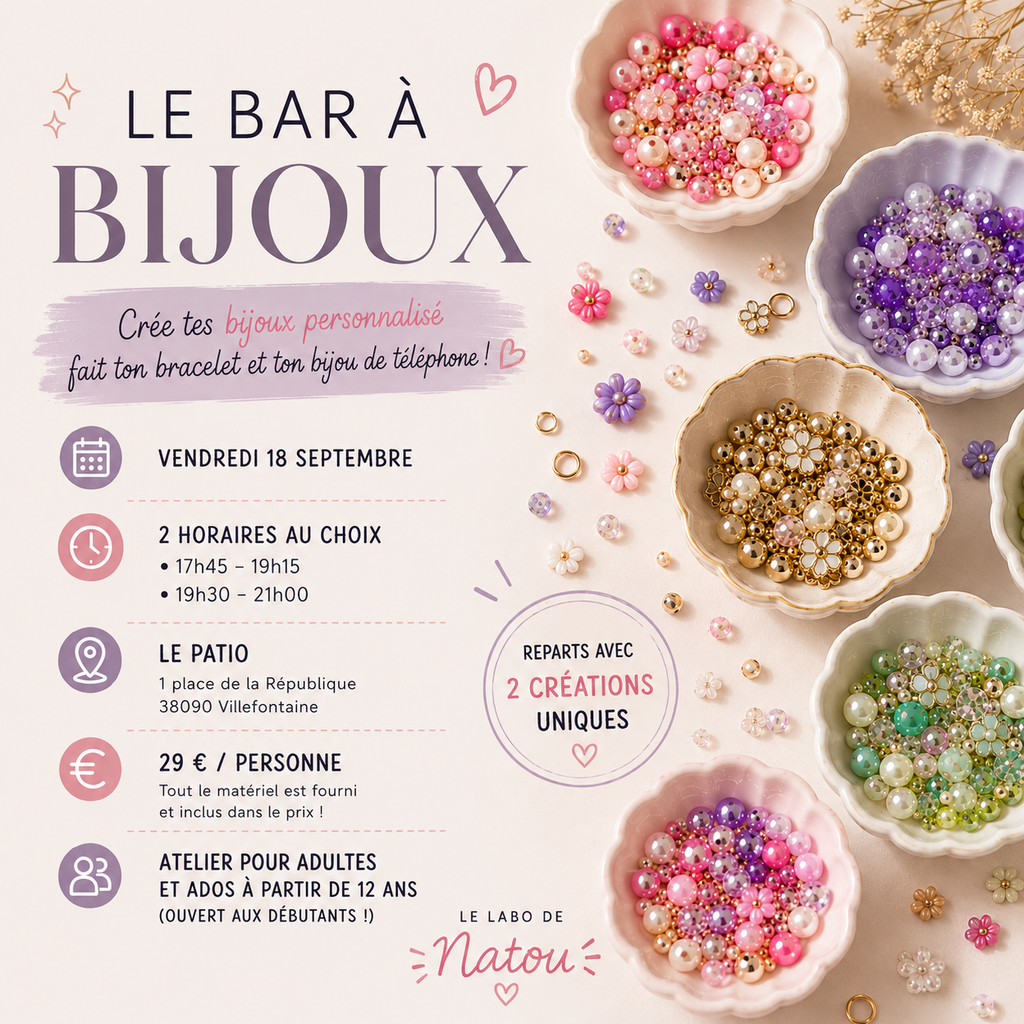 Atelier création de bijoux – Le Bar à Bijoux 💎