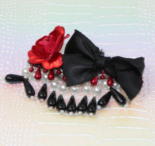 Barrette Automatique "Vampire Rose"