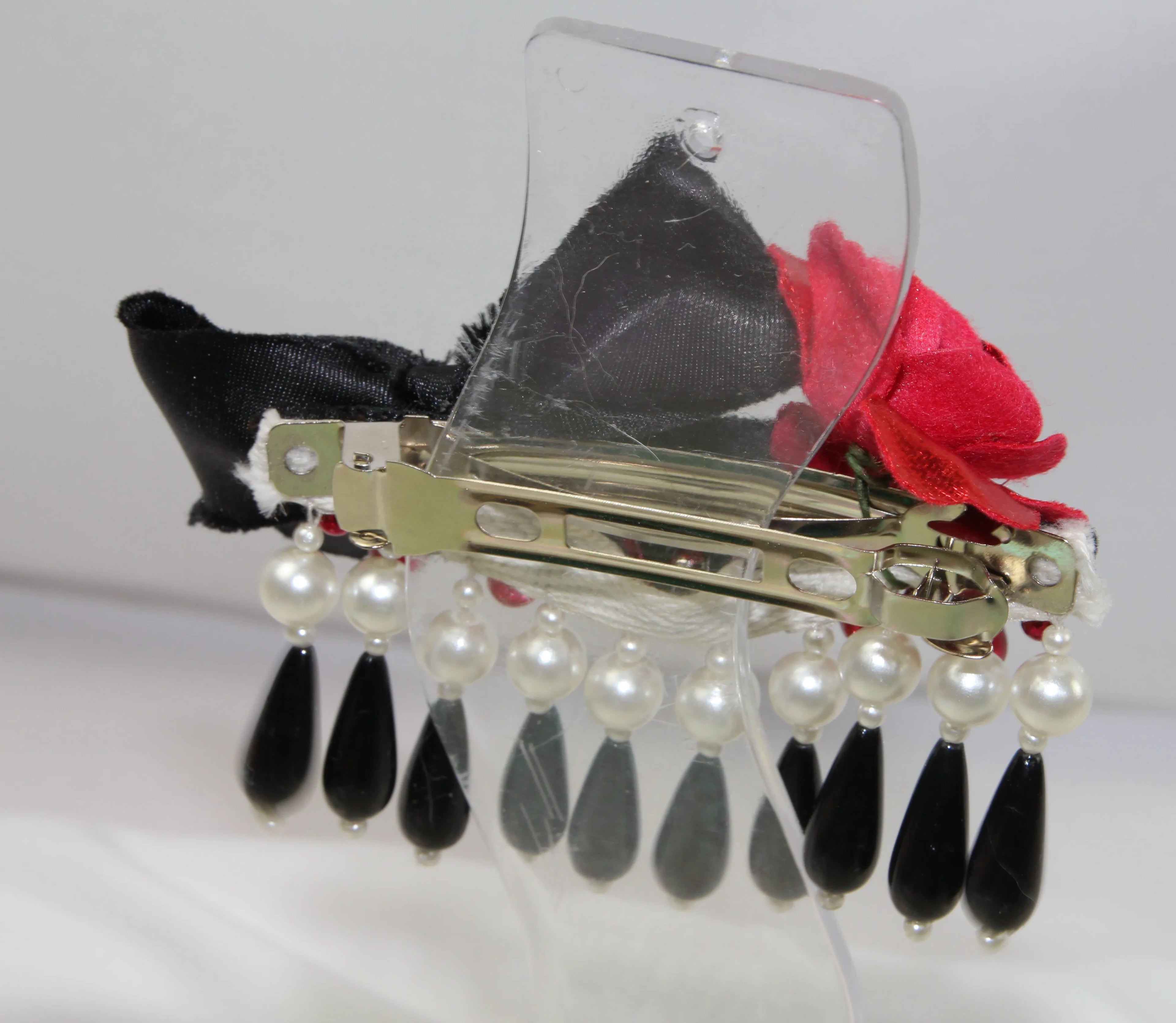 Barrette Automatique "Vampire Rose"