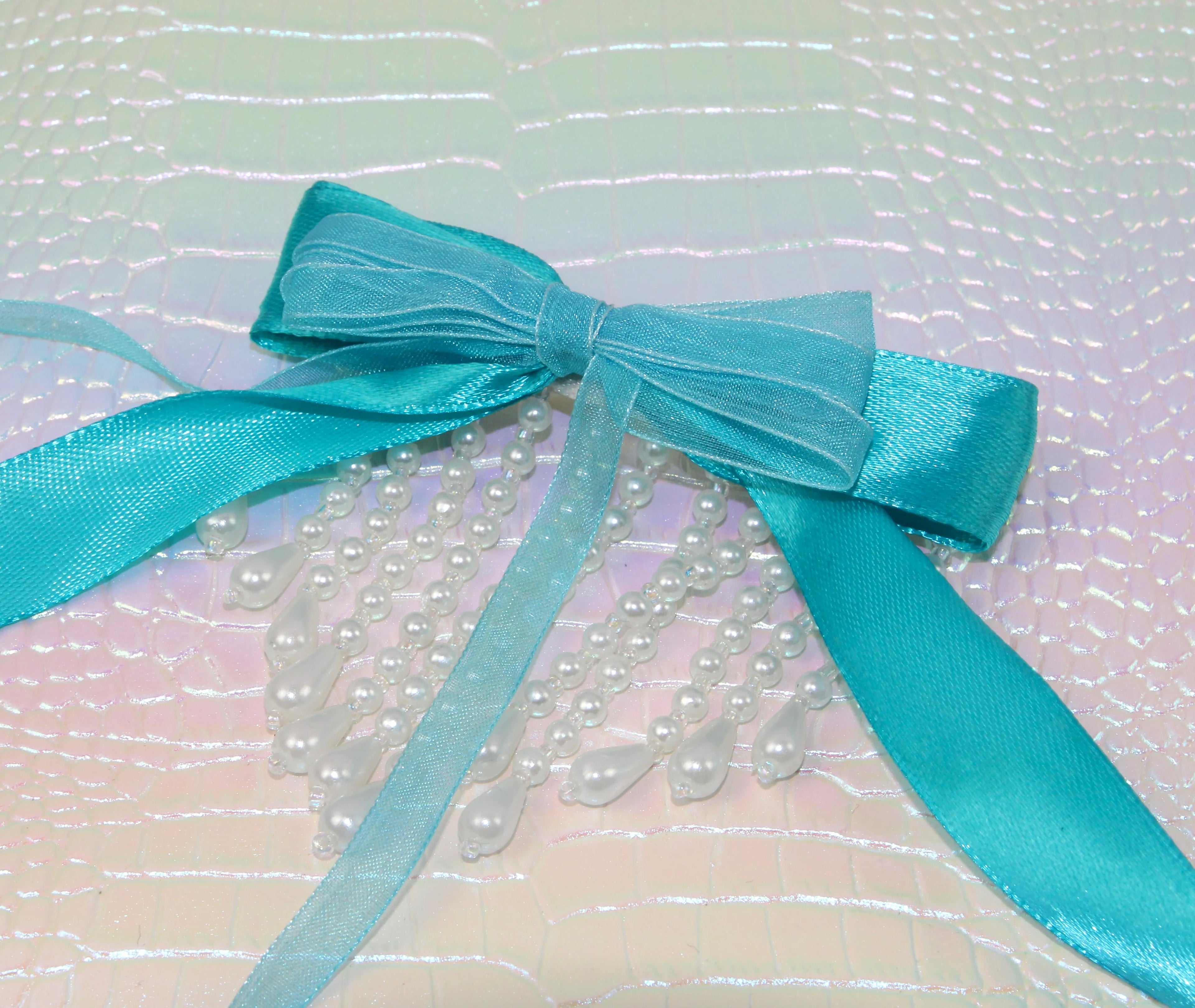 Barrette Nœud Cheveux – Inspiration La Reine des Neiges