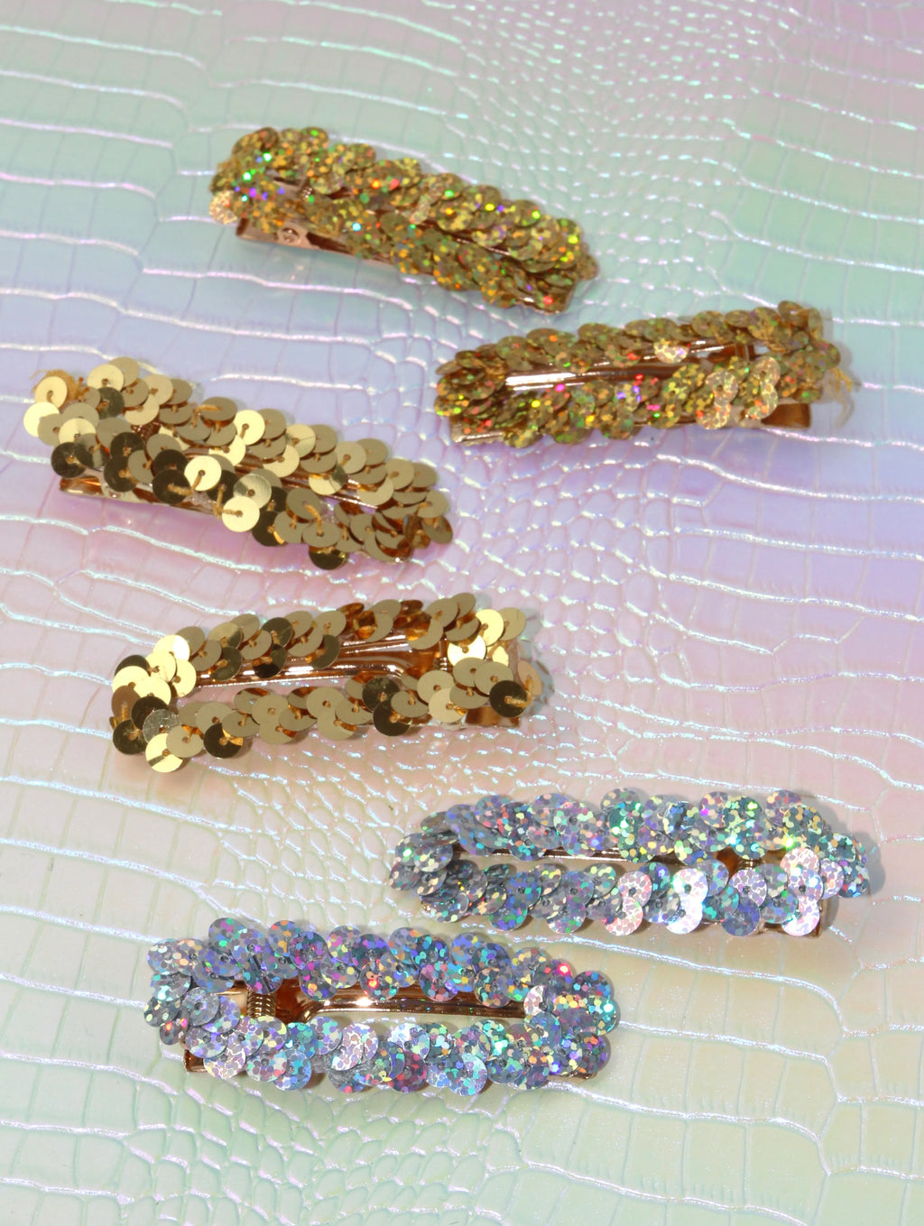 Lot de 2 barrettes Sequin Upcyclée