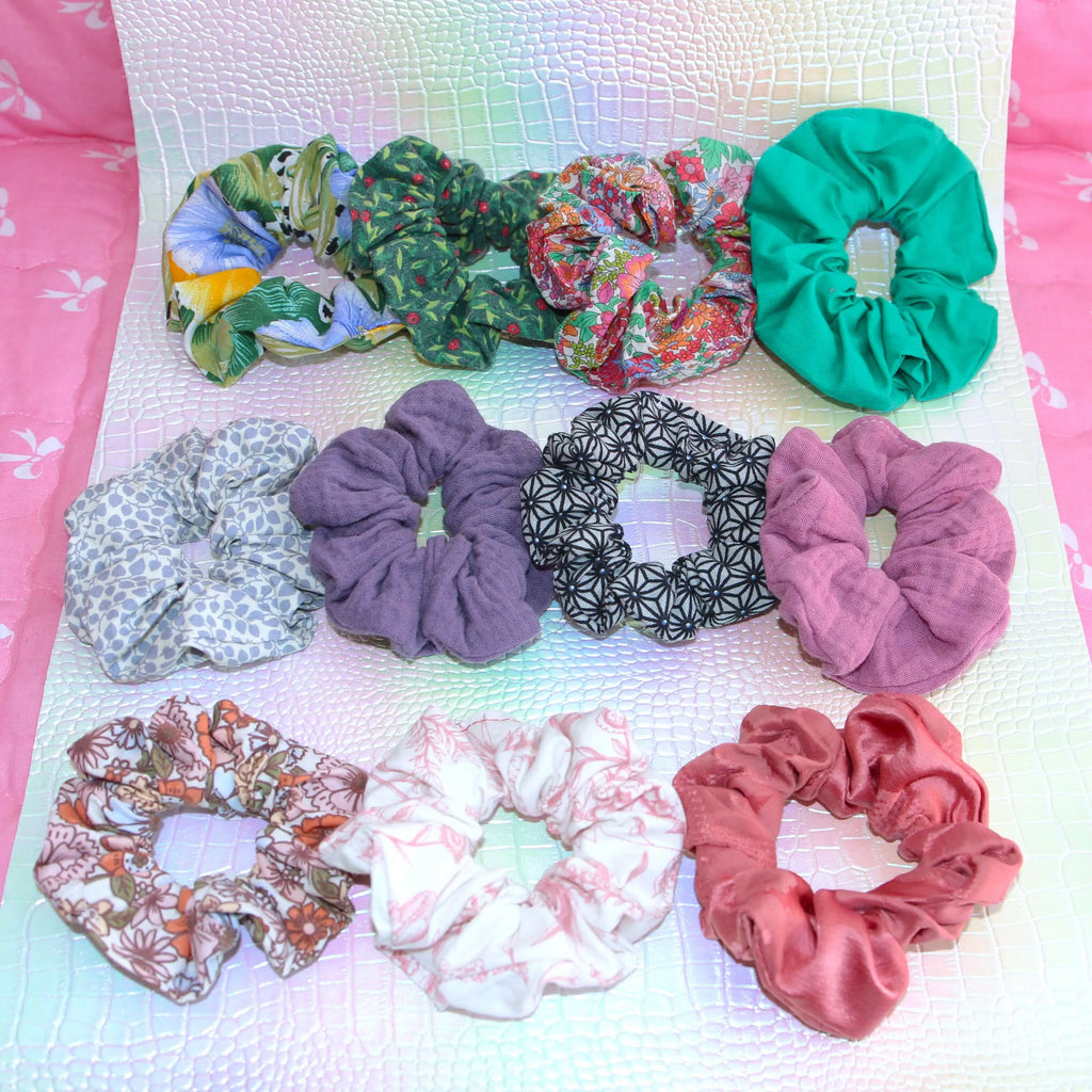 Chouchou en Coton Upcyclé - Motifs & Unis - Fait main en Isère