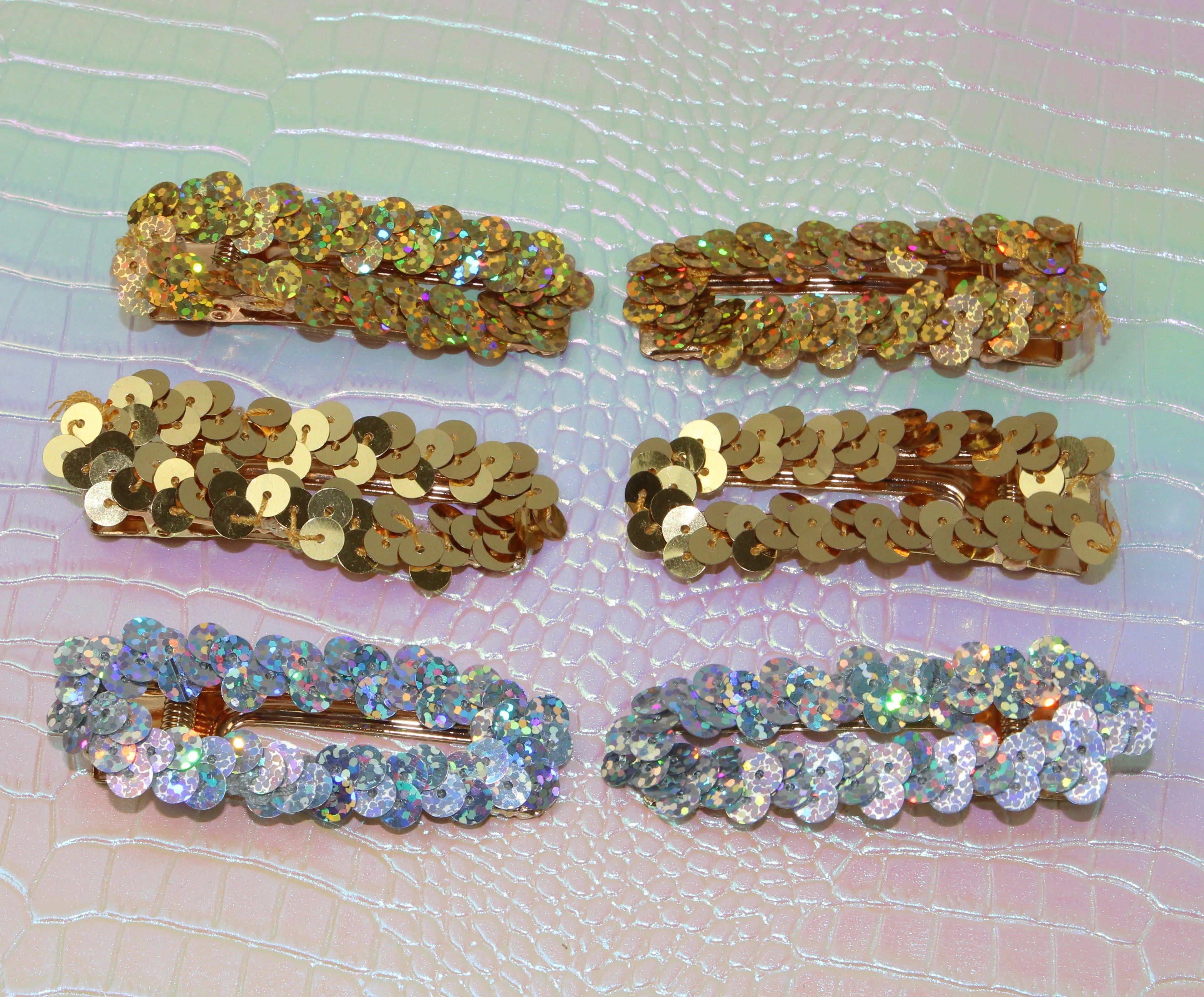 Lot de 2 barrettes Sequin Upcyclée