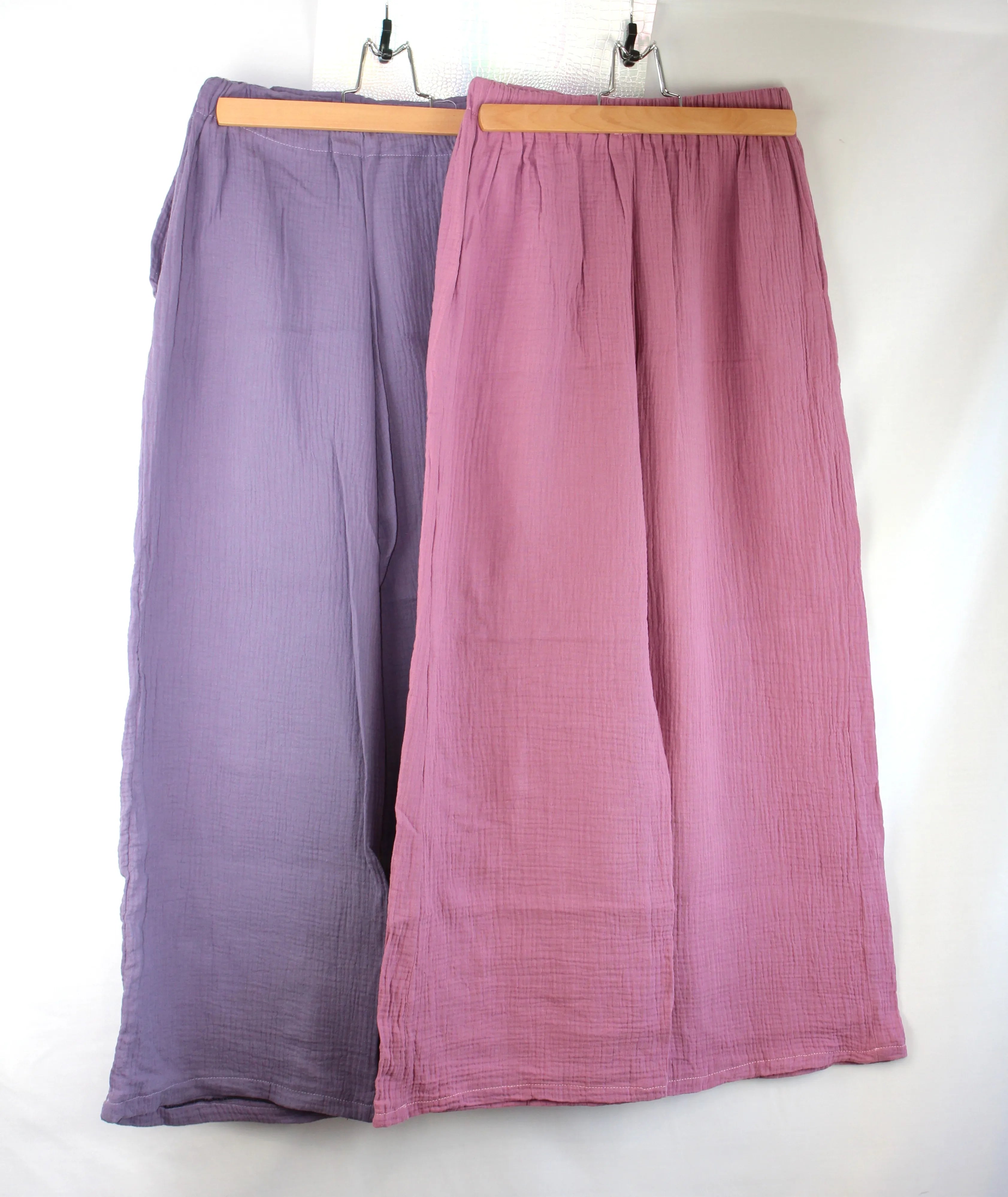Pantalon léger en gaze de coton