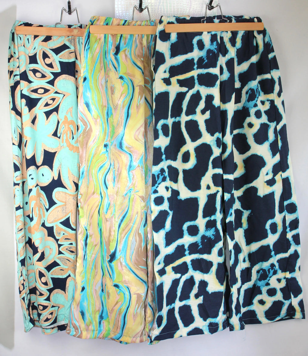 Pantalon fluide motif graphique
