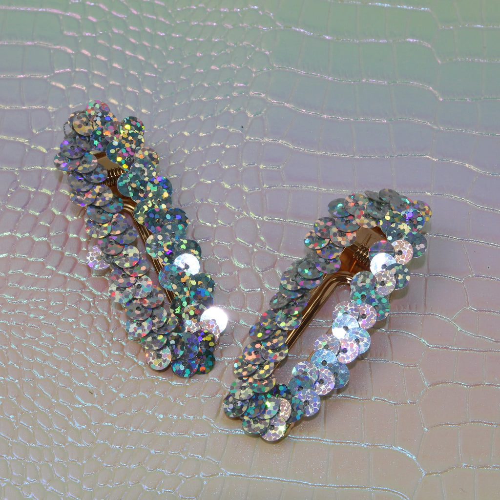 Lot de 2 barrettes Sequin Upcyclée