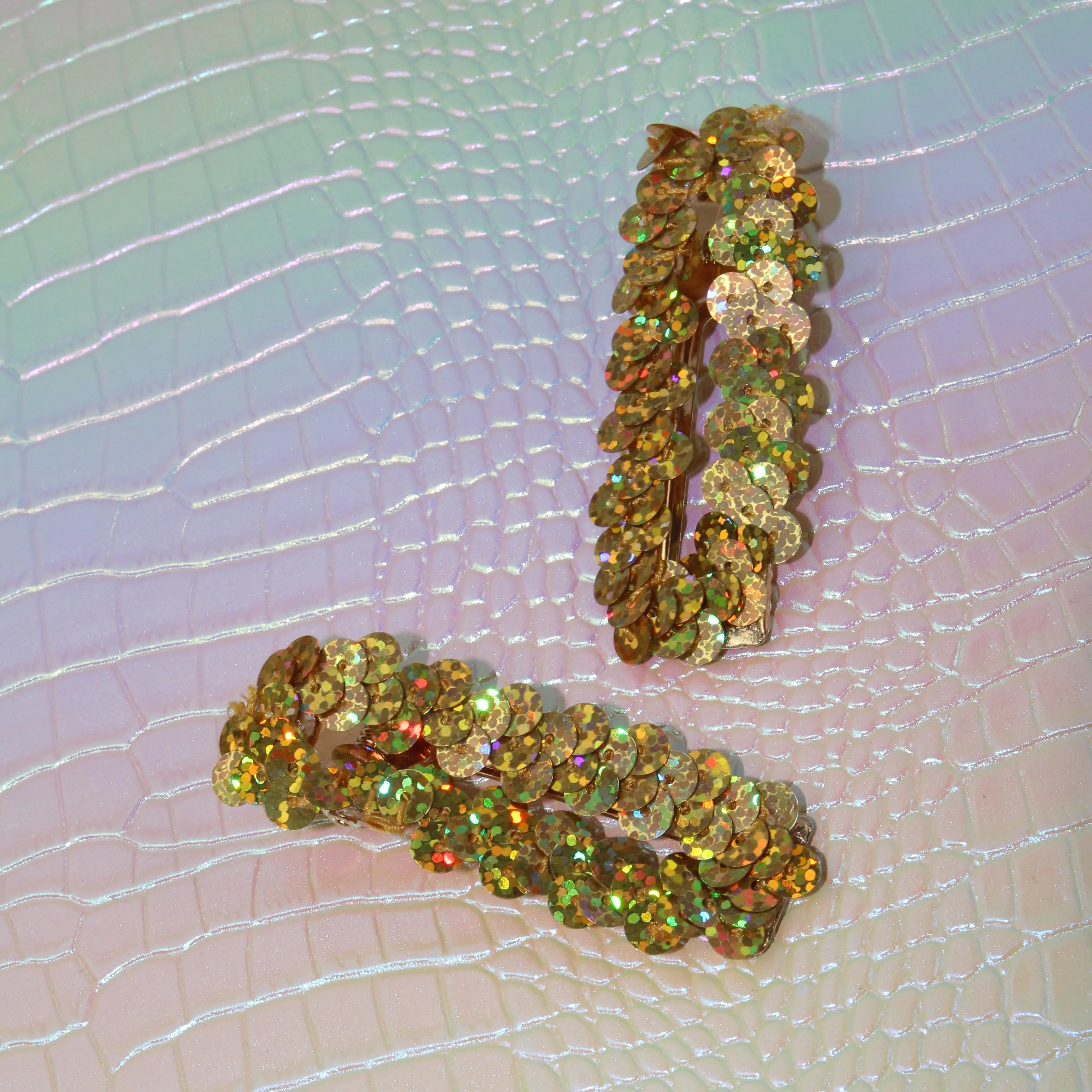 Lot de 2 barrettes Sequin Upcyclée