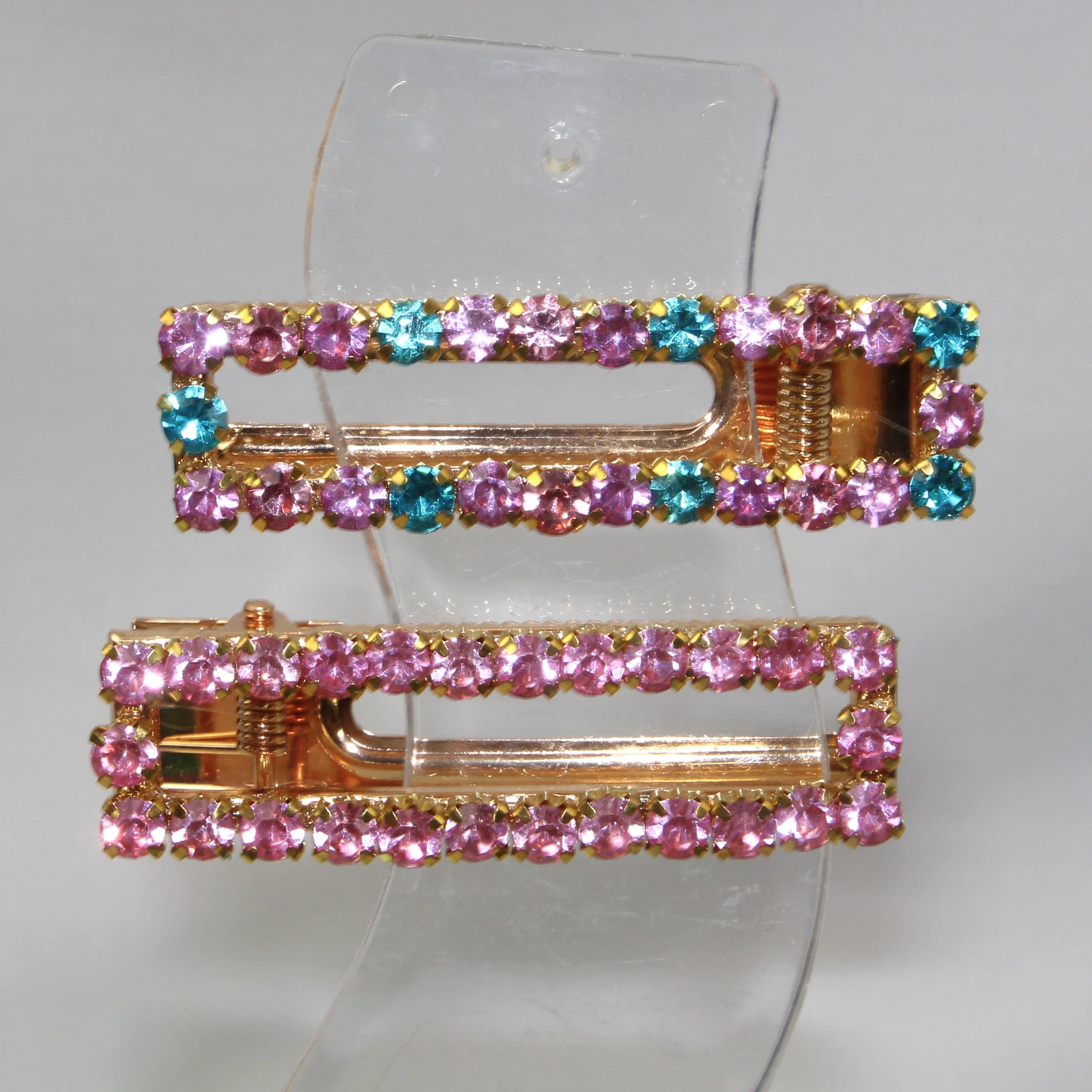Duo de Barrettes à Strass en Verre – L'Éclat en Paire