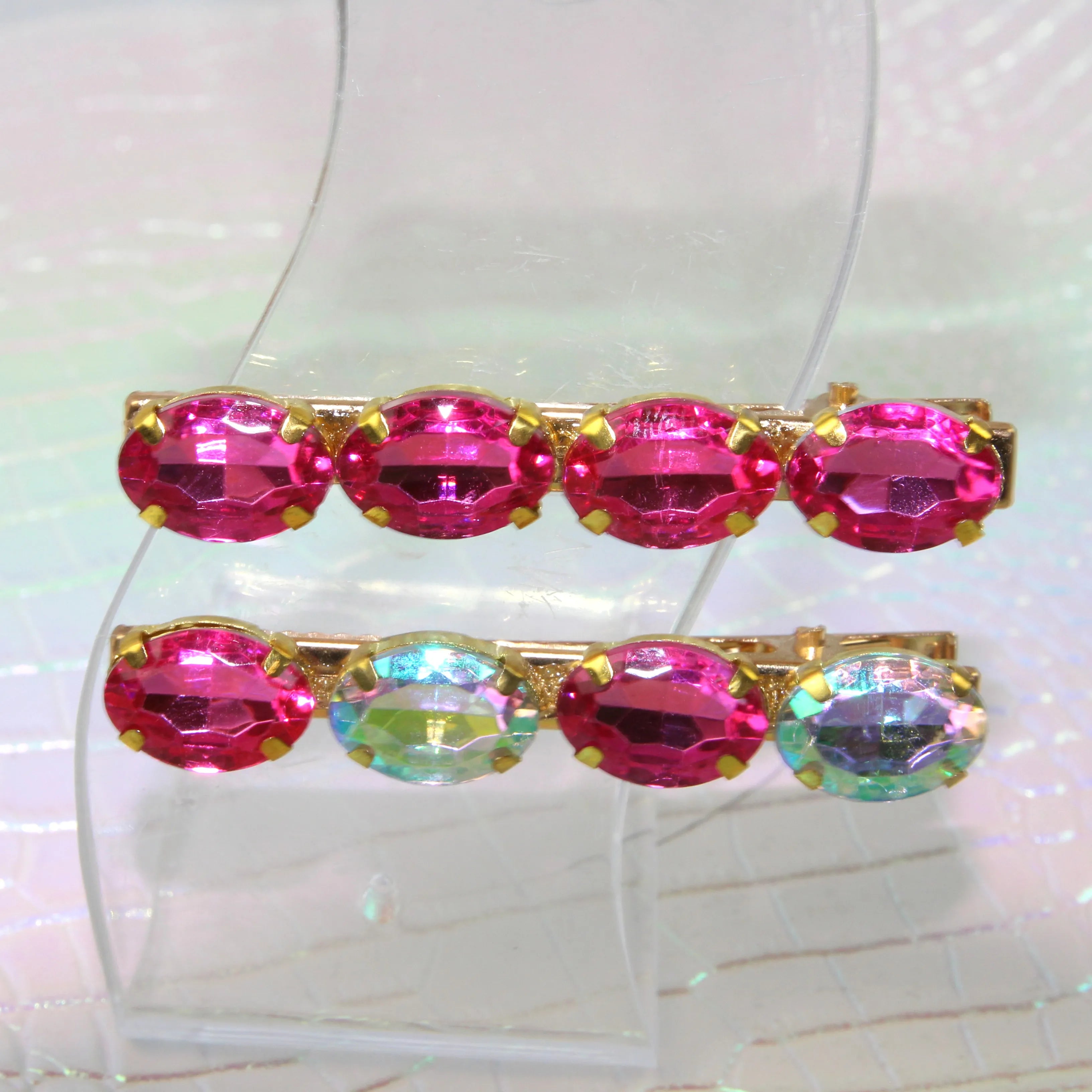 Duo de Barrettes à Strass en Verre – L'Éclat en Paire