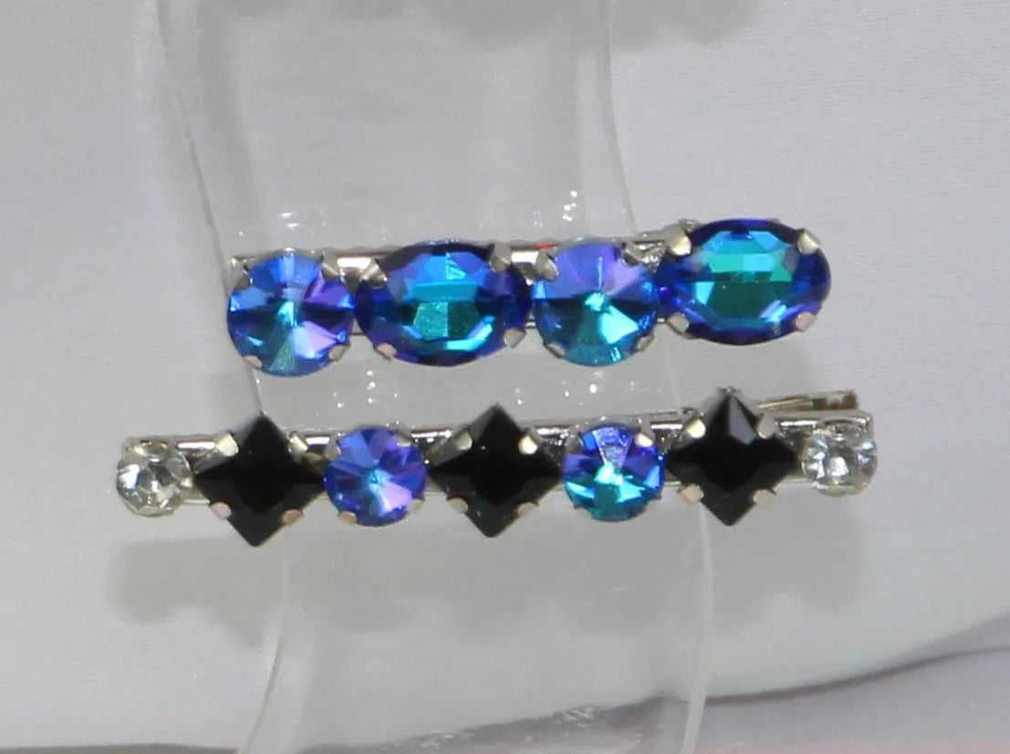 Duo de Barrettes à Strass en Verre – L'Éclat en Paire
