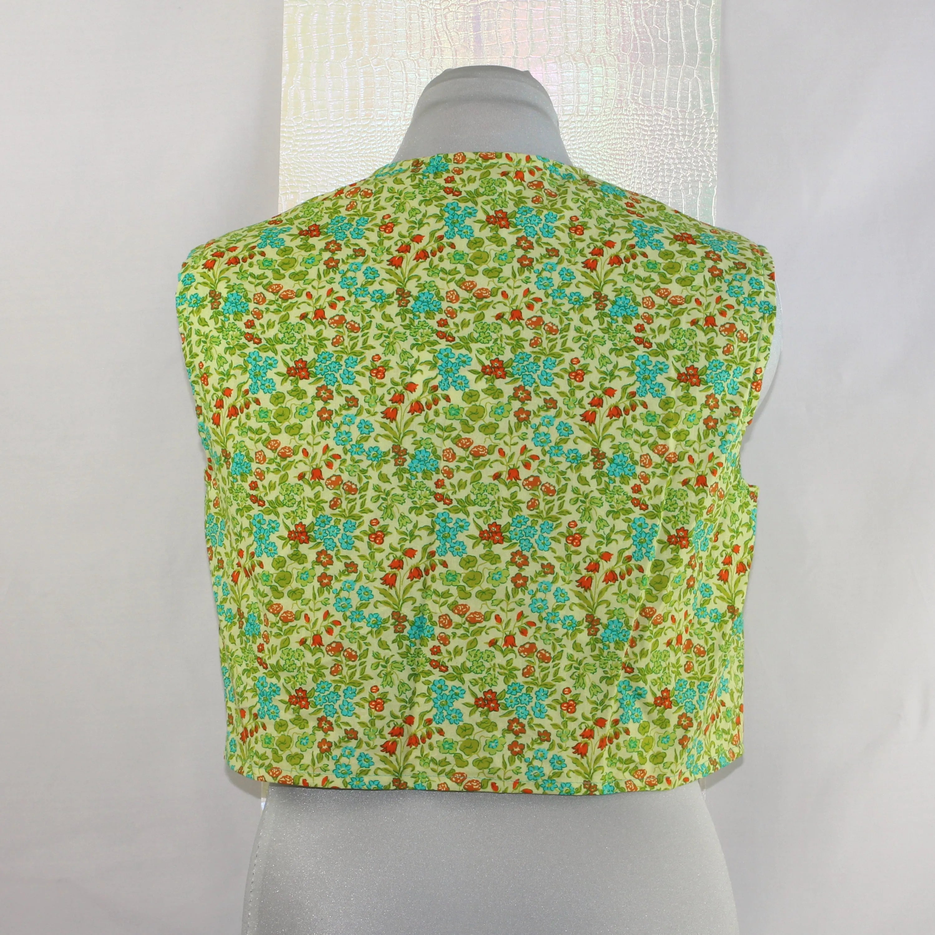 Gilet court sans manches Noué Millefleurs Champêtre