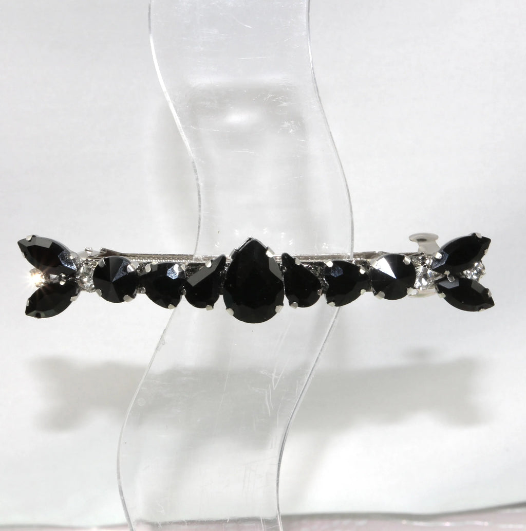 Grande barrette à cheveux strass - Accessoire de soirée et mariage