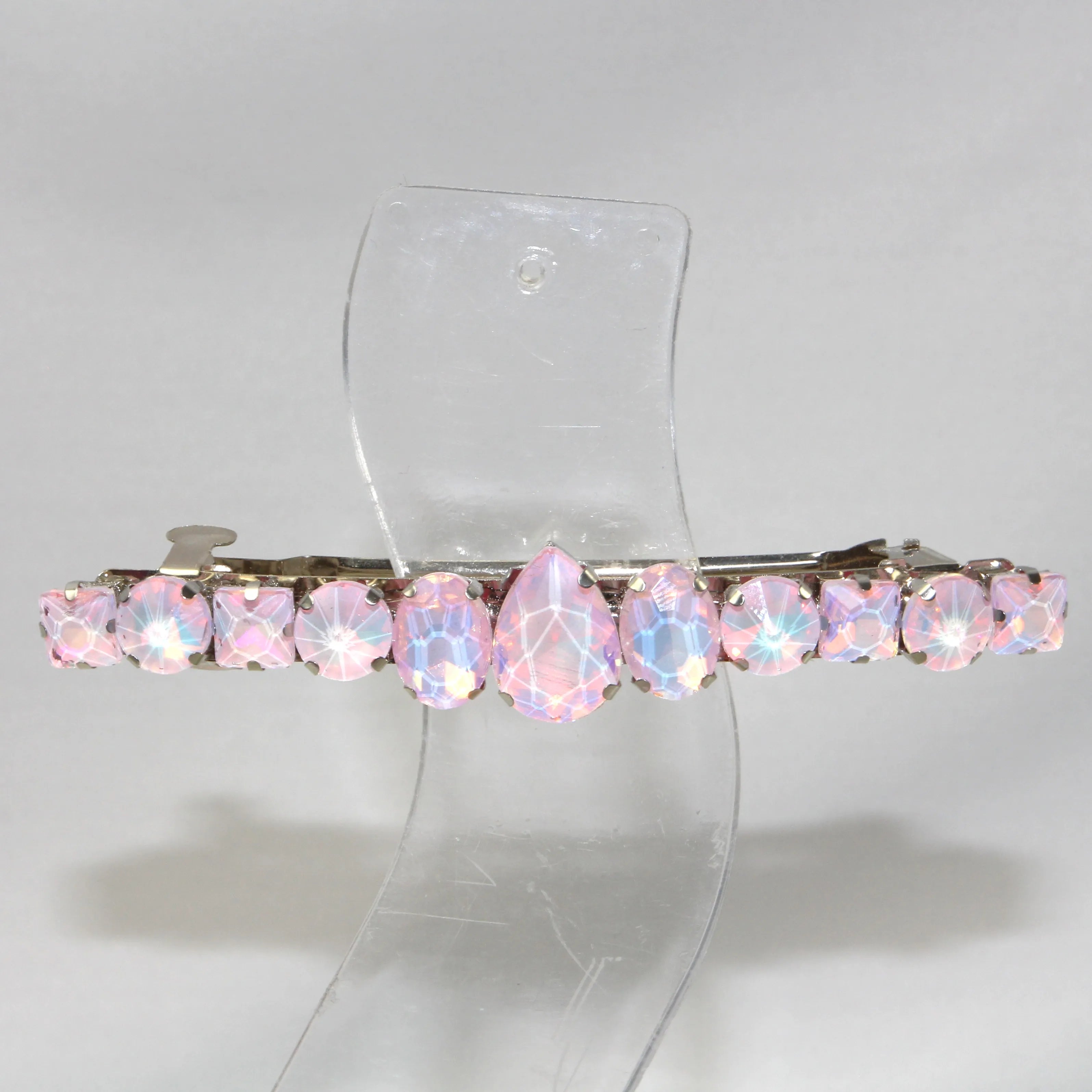 Grande barrette à cheveux strass - Accessoire de soirée et mariage