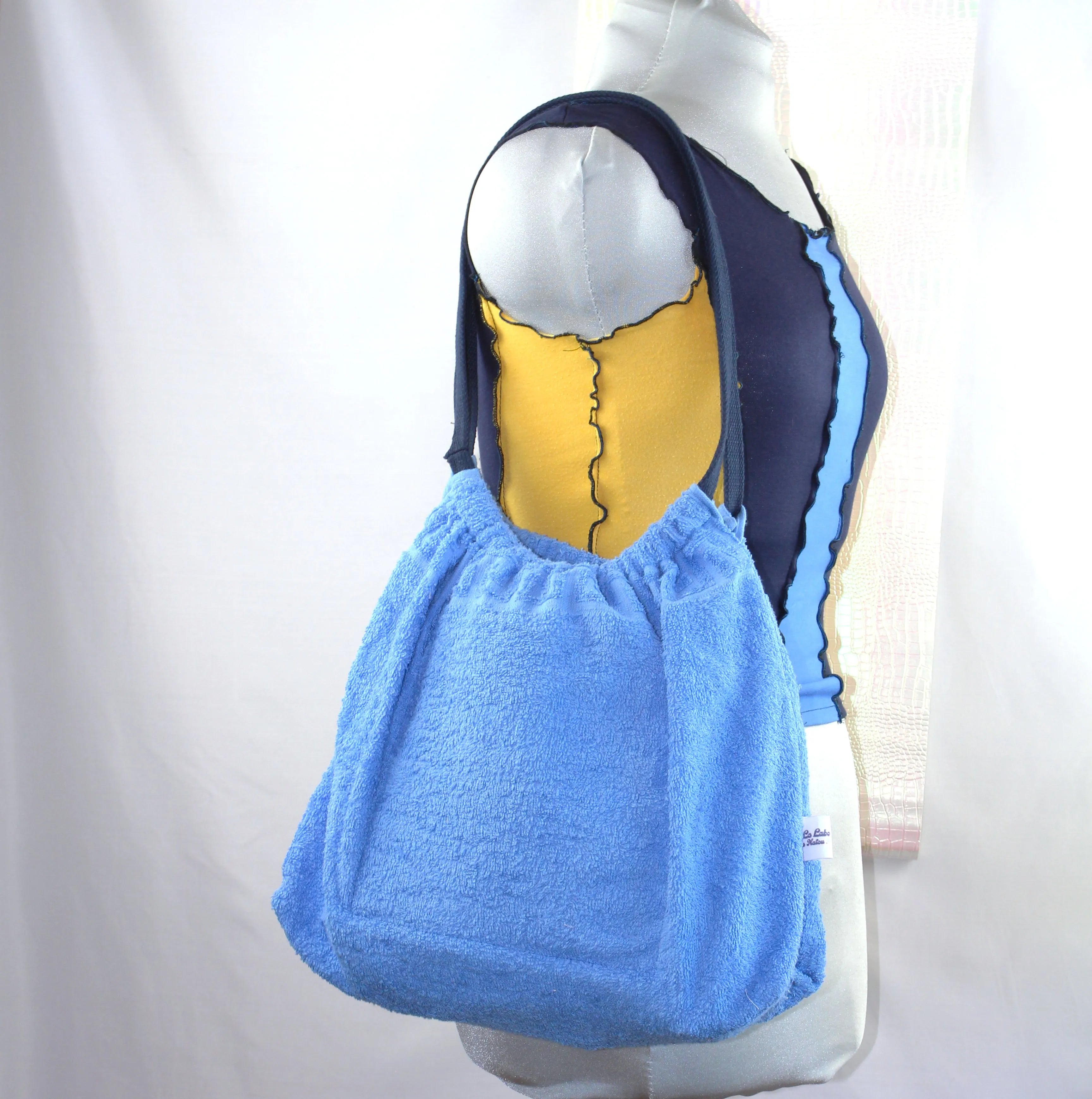 Sac Cabas Éponge Upcyclé – "Royal Blue"