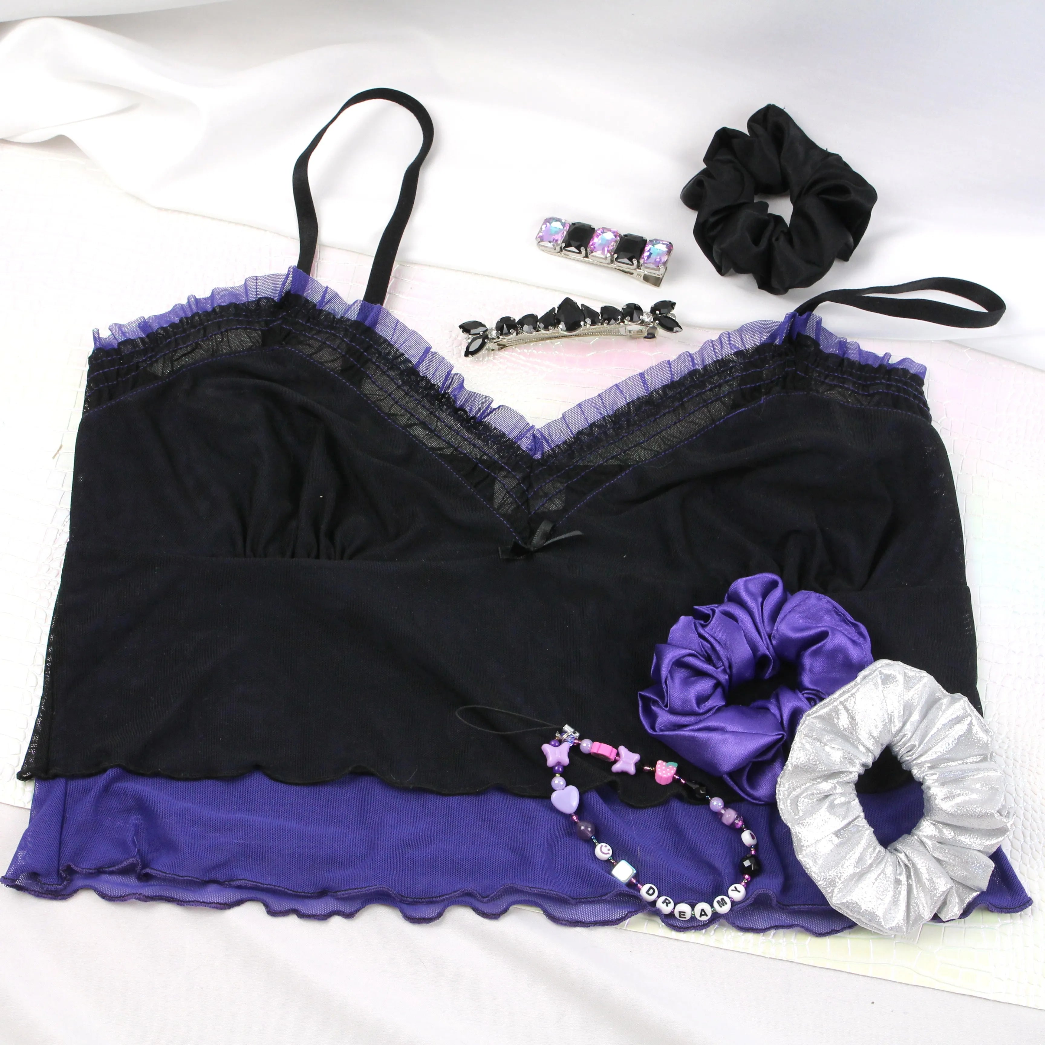 Top Nuisette Upcyclé Midnight Violet