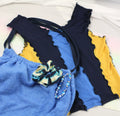Top Patchwork Éco-responsable Blue & Yellow Vibes