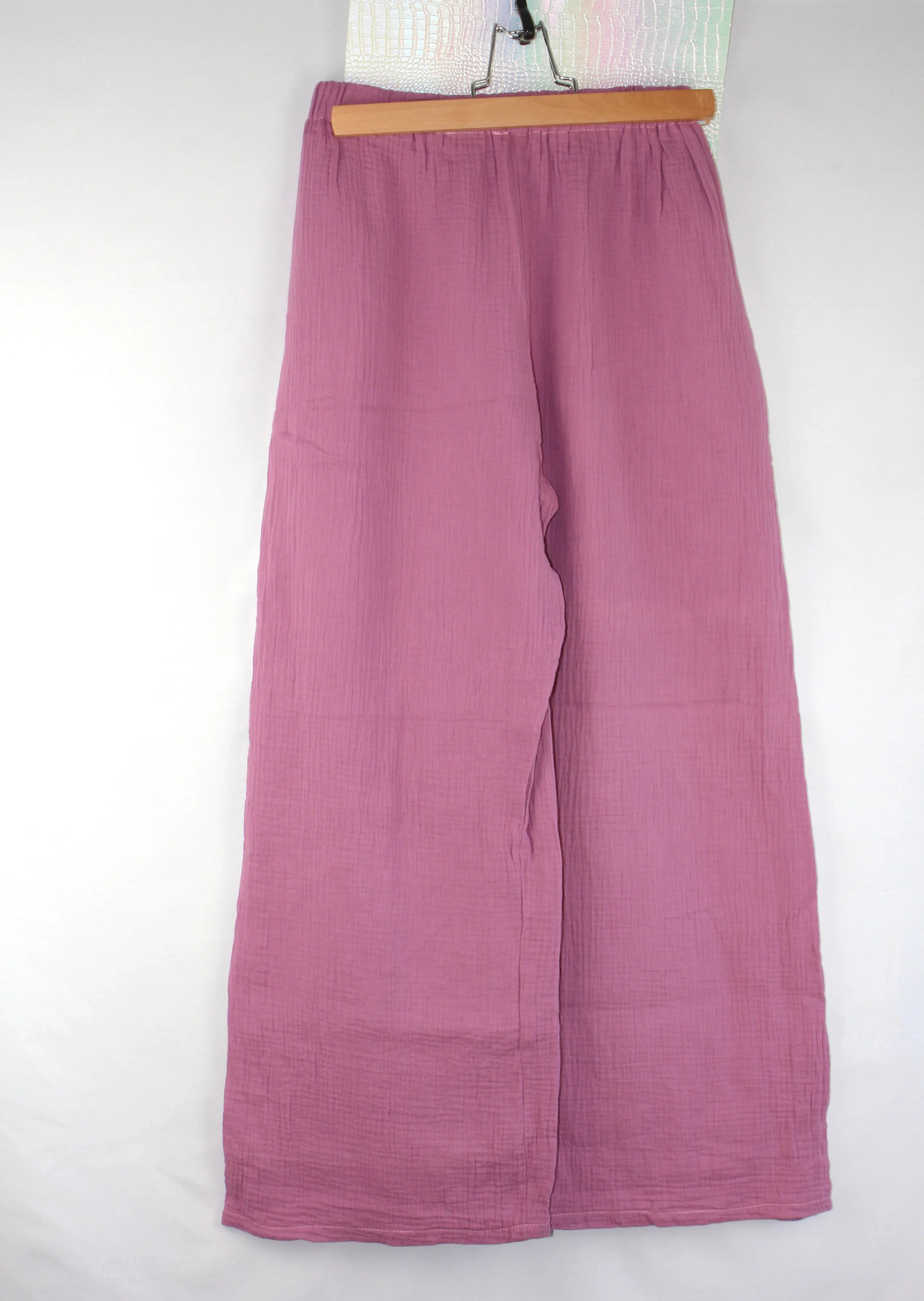 Pantalon léger en gaze de coton