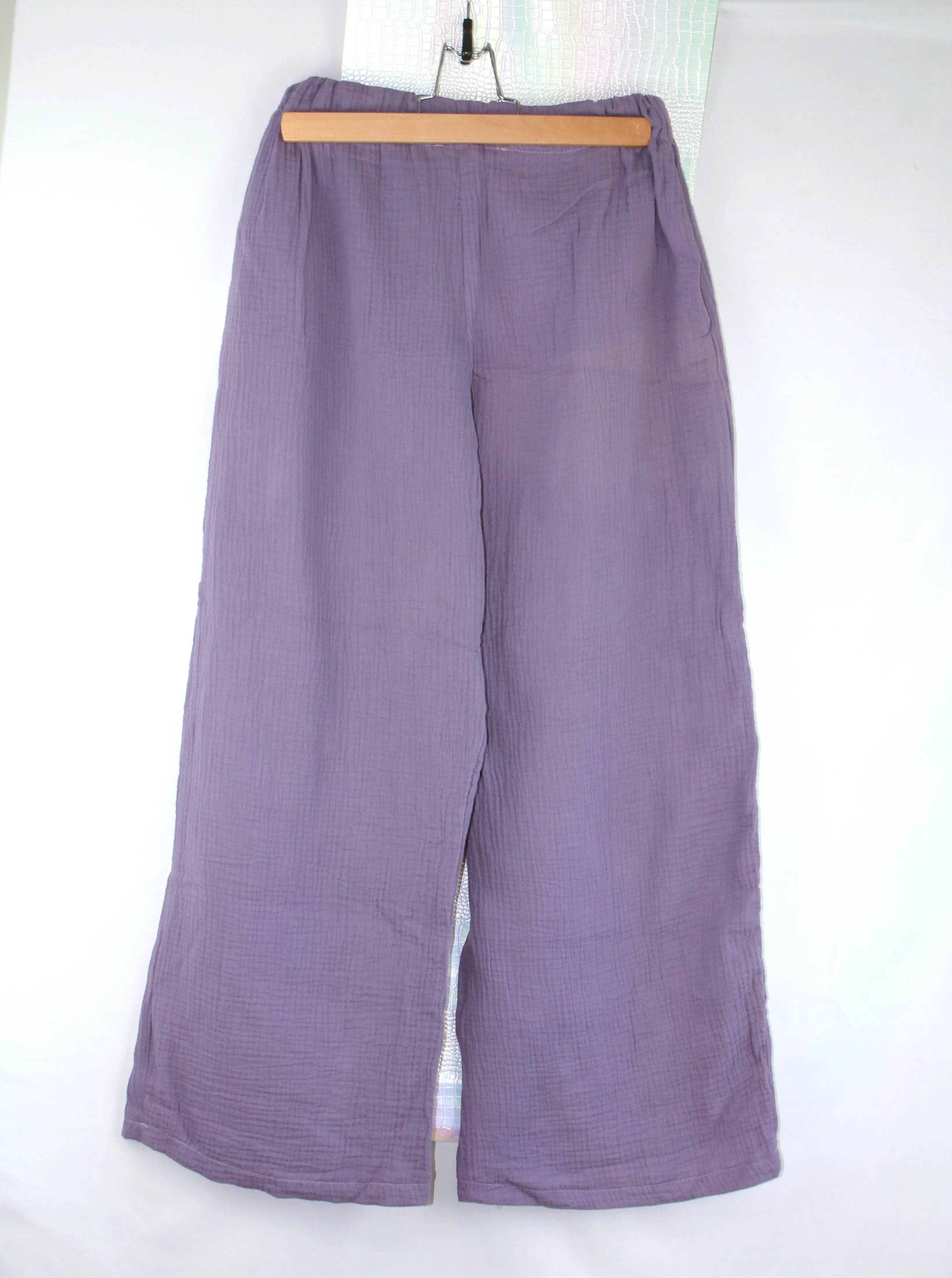 Pantalon léger en gaze de coton