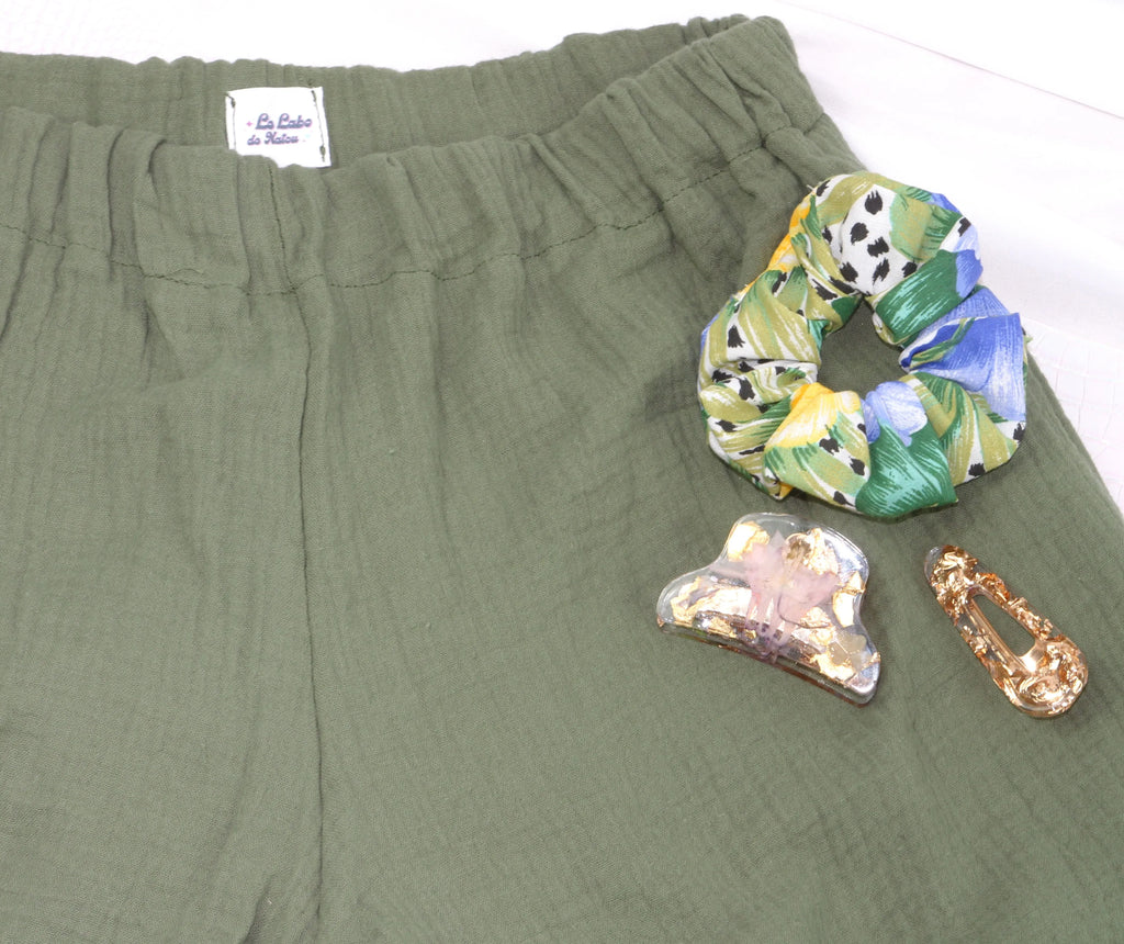 Pantalon léger en gaze de coton