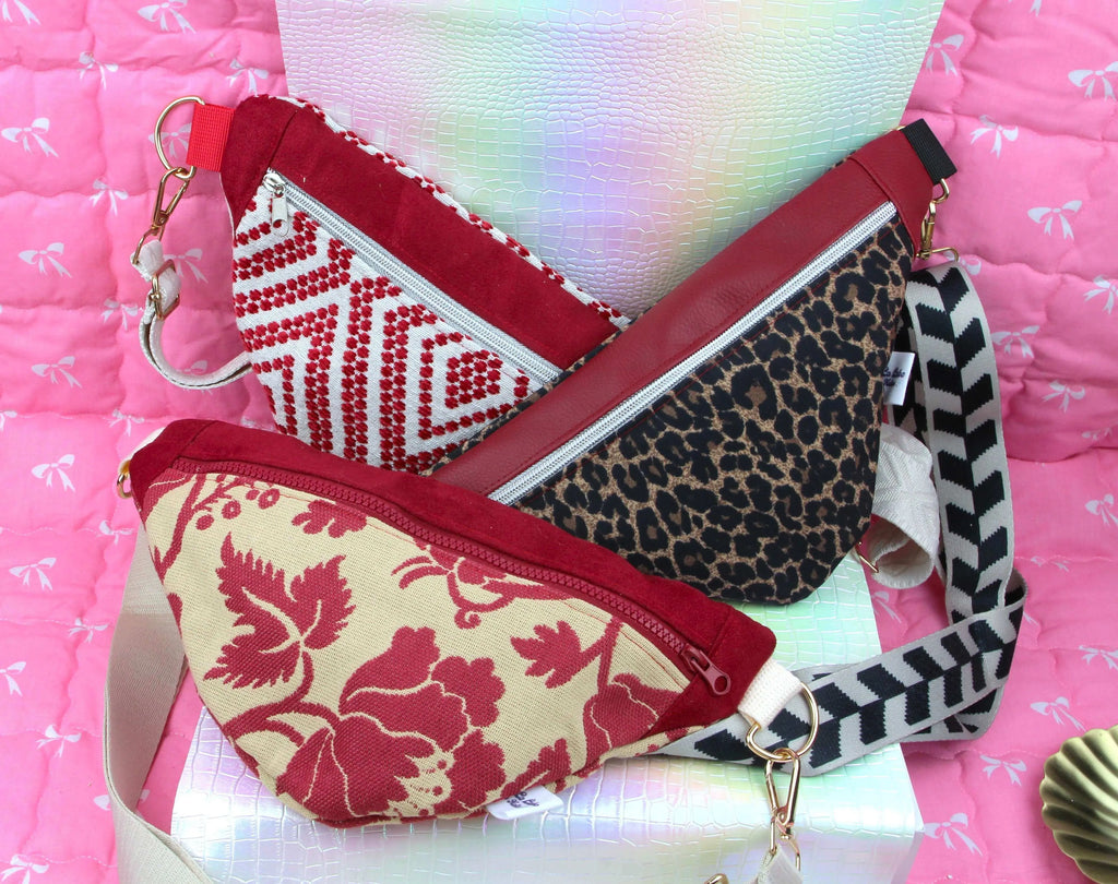 Sac banane en tissu fait main - Motifs uniques et upcyclés