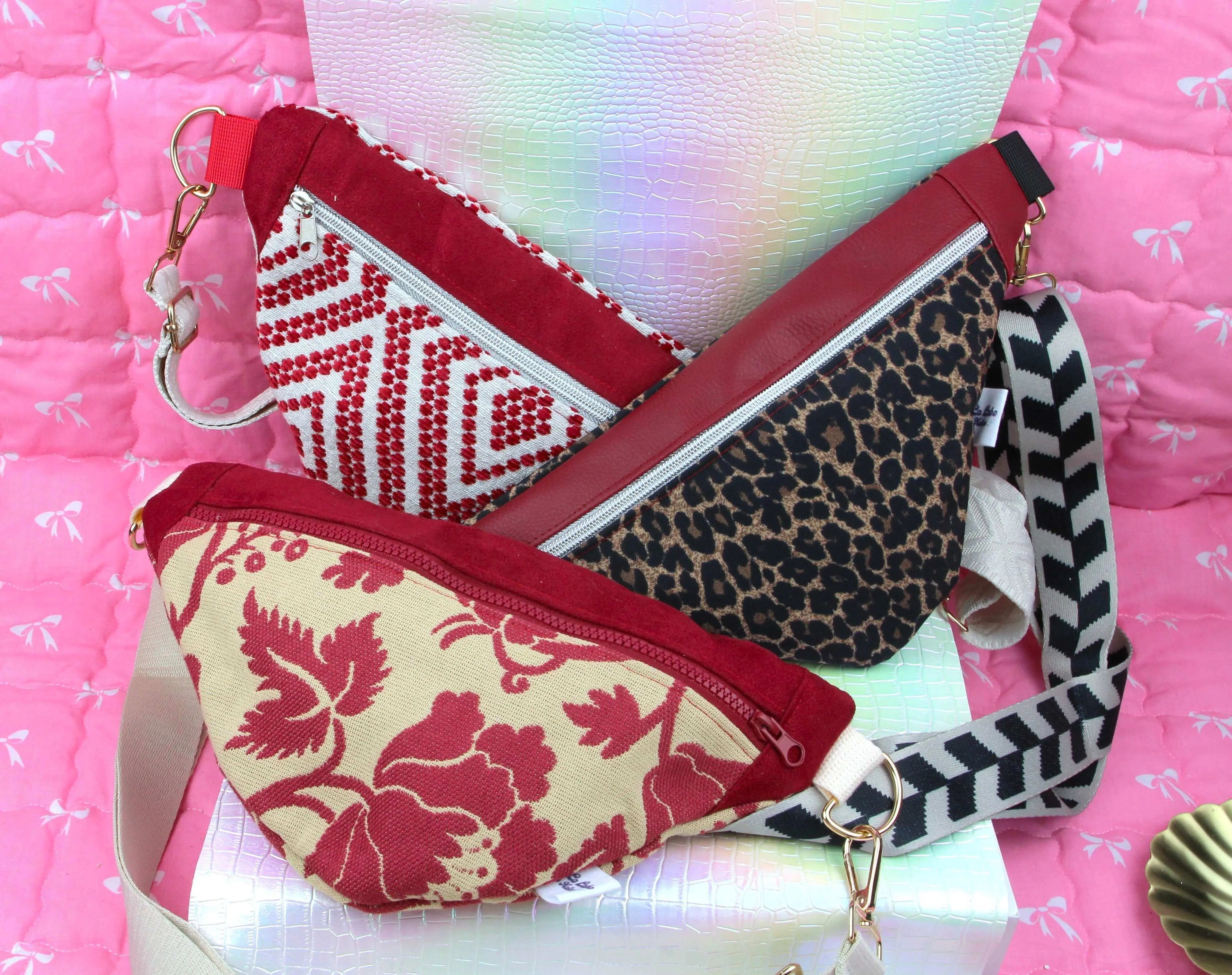 Sac banane en tissu fait main - Motifs uniques et upcyclés
