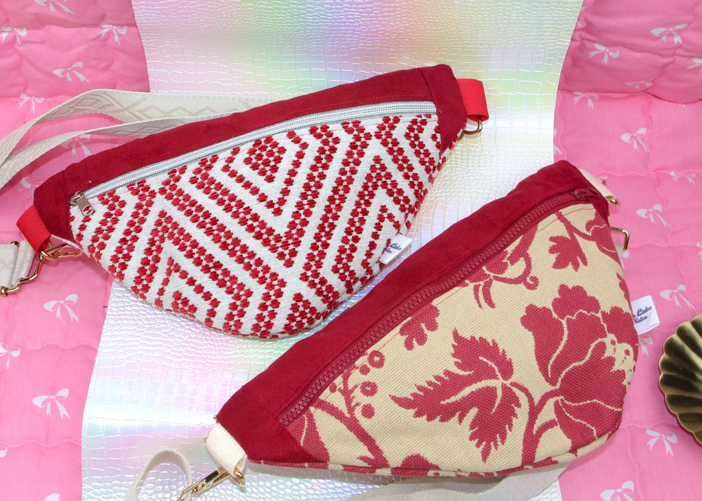 Sac banane en tissu fait main - Motifs uniques et upcyclés