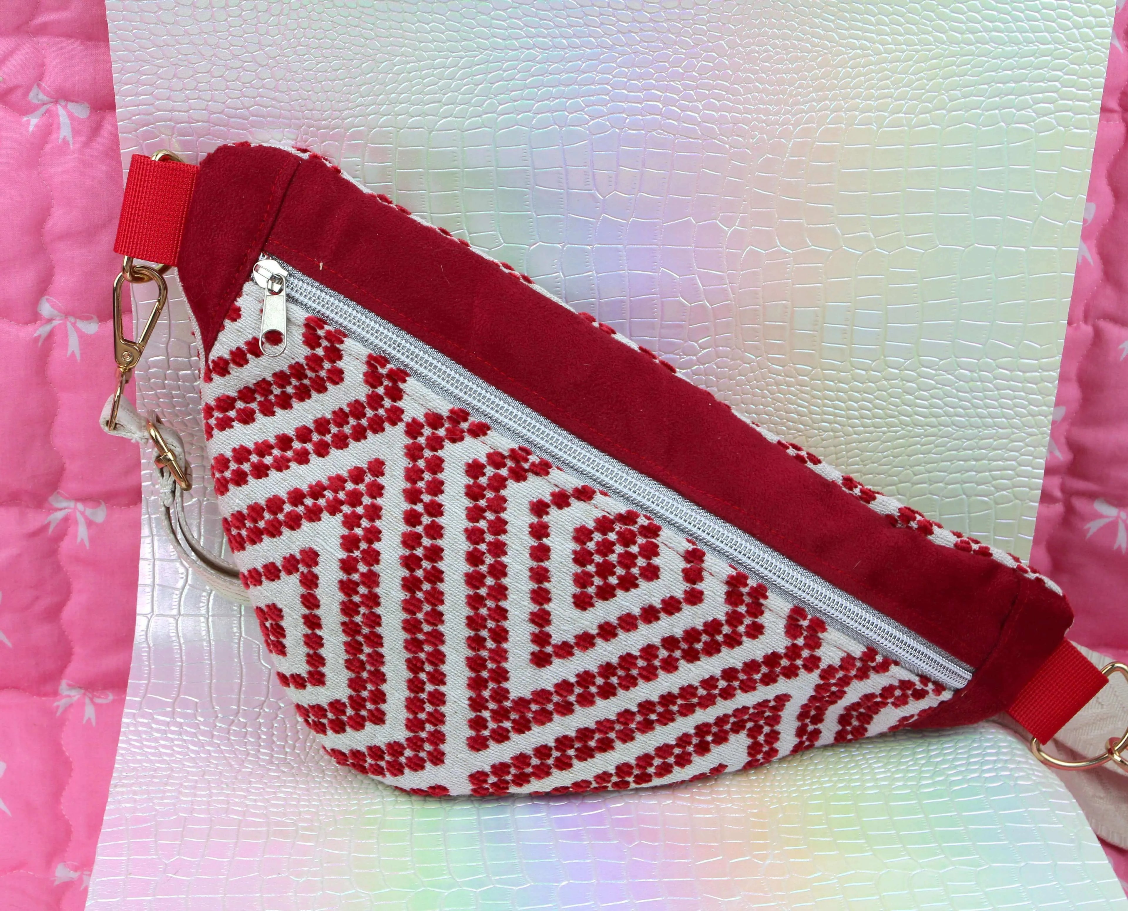 Sac banane en tissu fait main - Motifs uniques et upcyclés