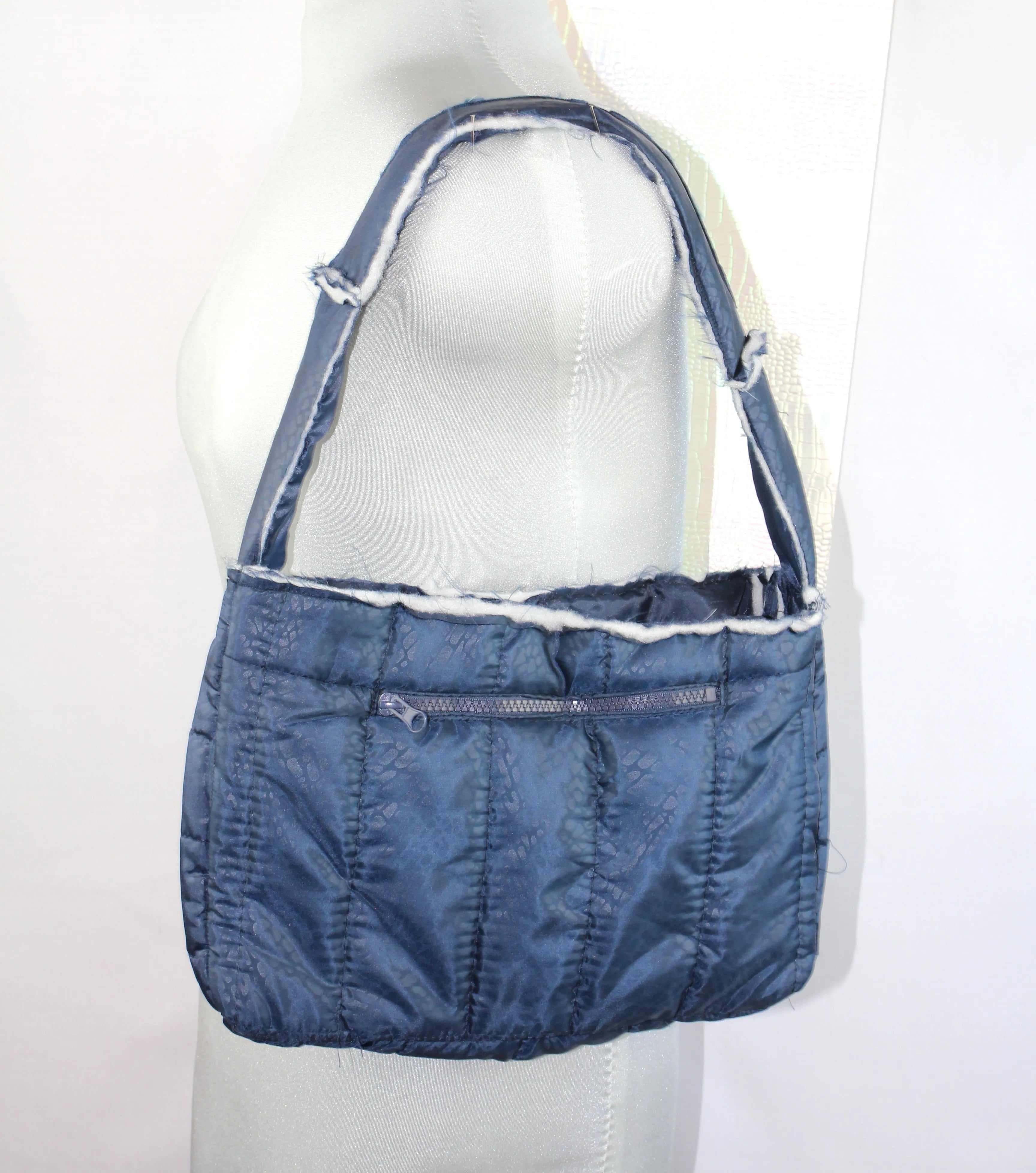 Sac à Main Matelassé "Doudoune Reptile"