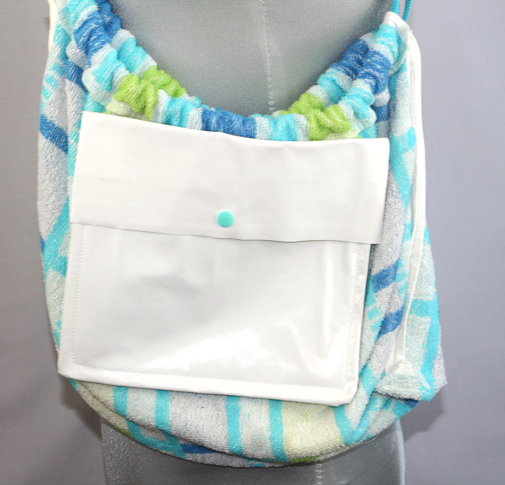 Sac Cabas Éponge Upcyclé – "Ocean & Lime"