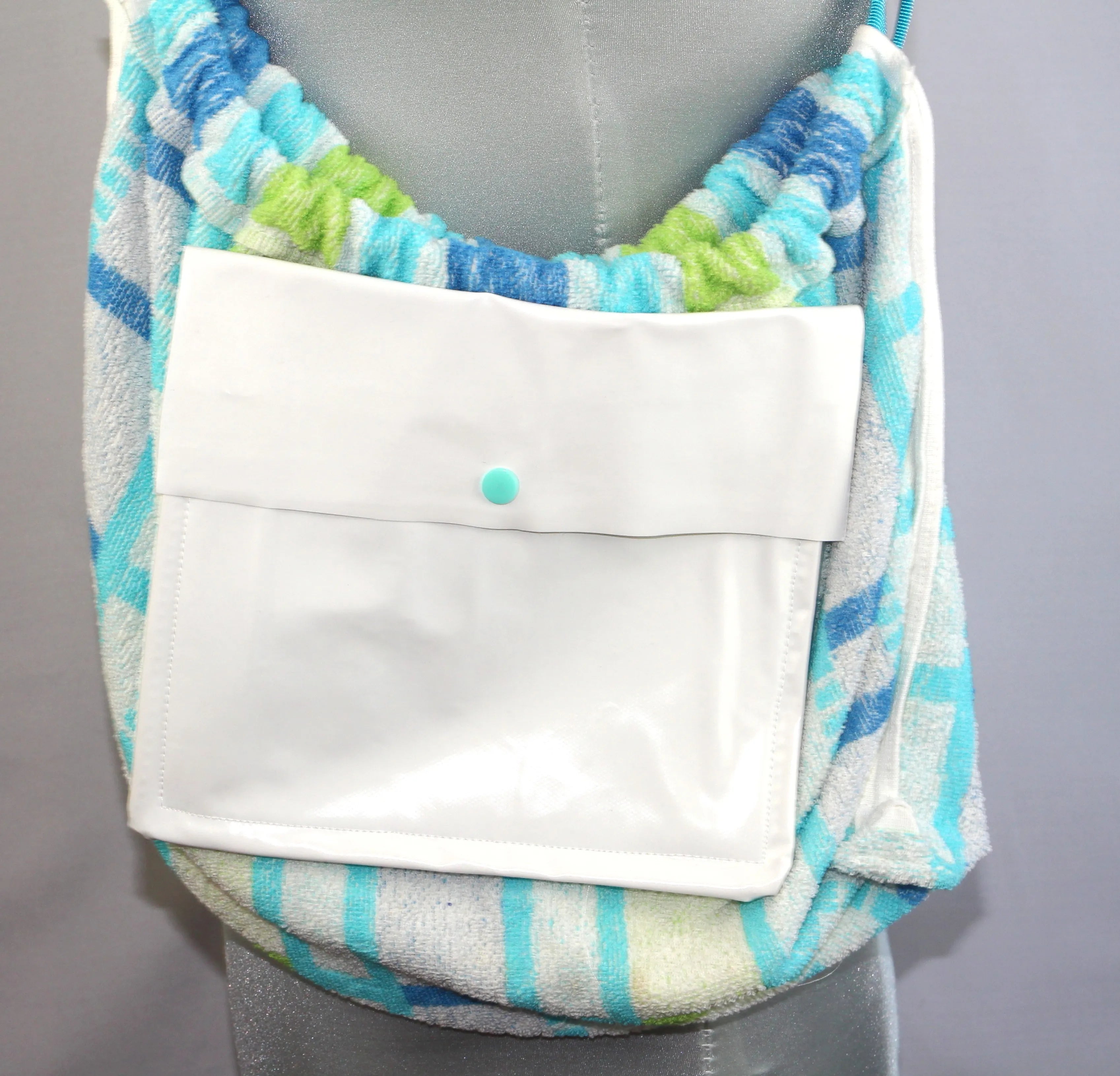 Sac Cabas Éponge Upcyclé – "Ocean & Lime"