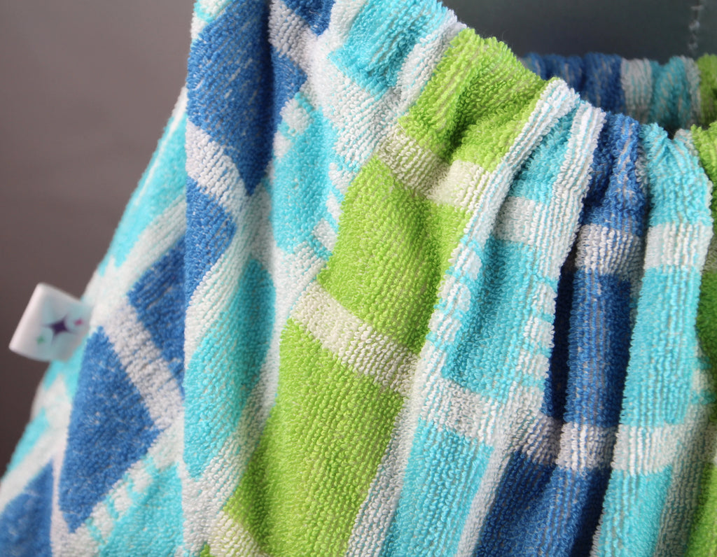 Sac Cabas Éponge Upcyclé – "Ocean & Lime"