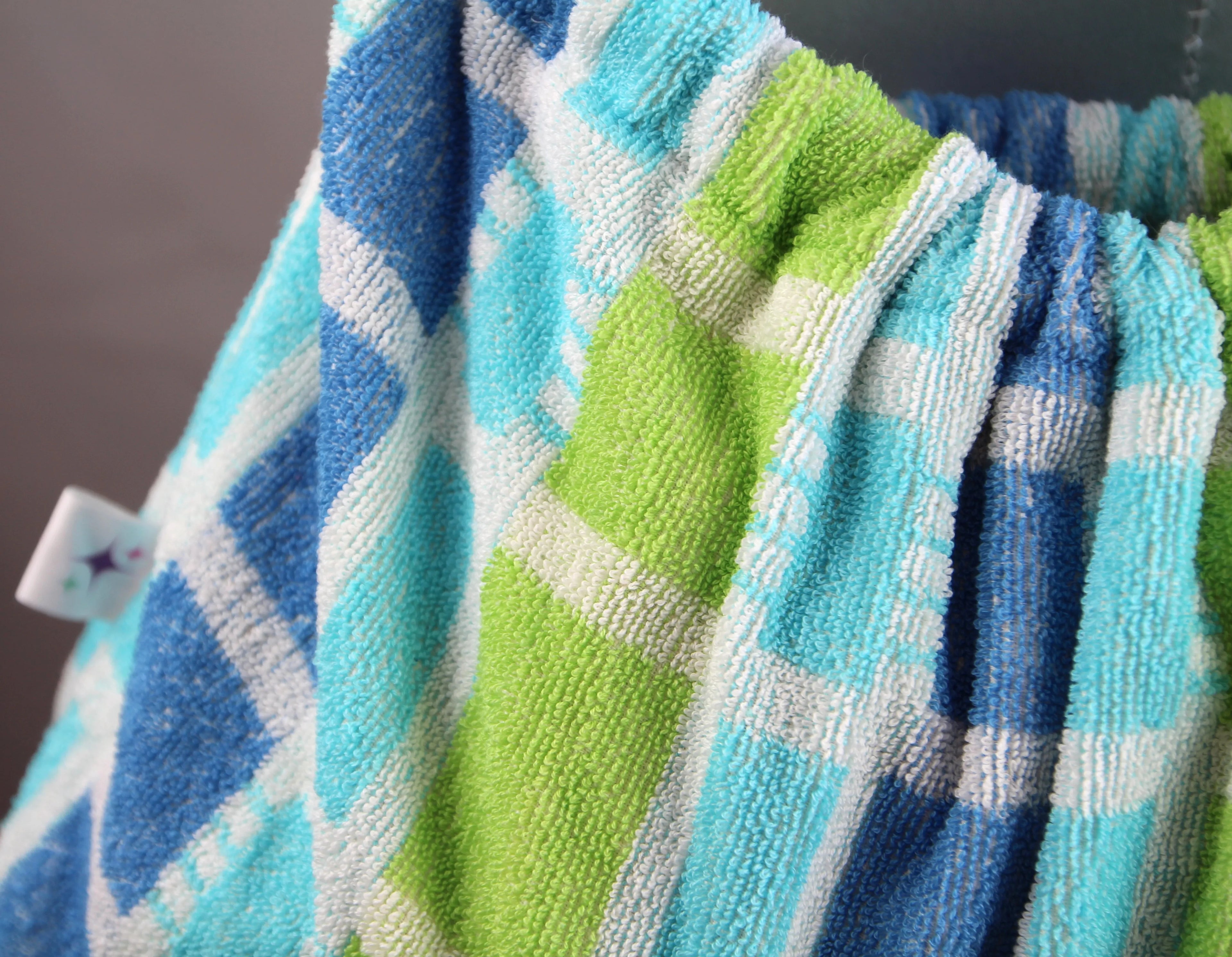 Sac Cabas Éponge Upcyclé – "Ocean & Lime"