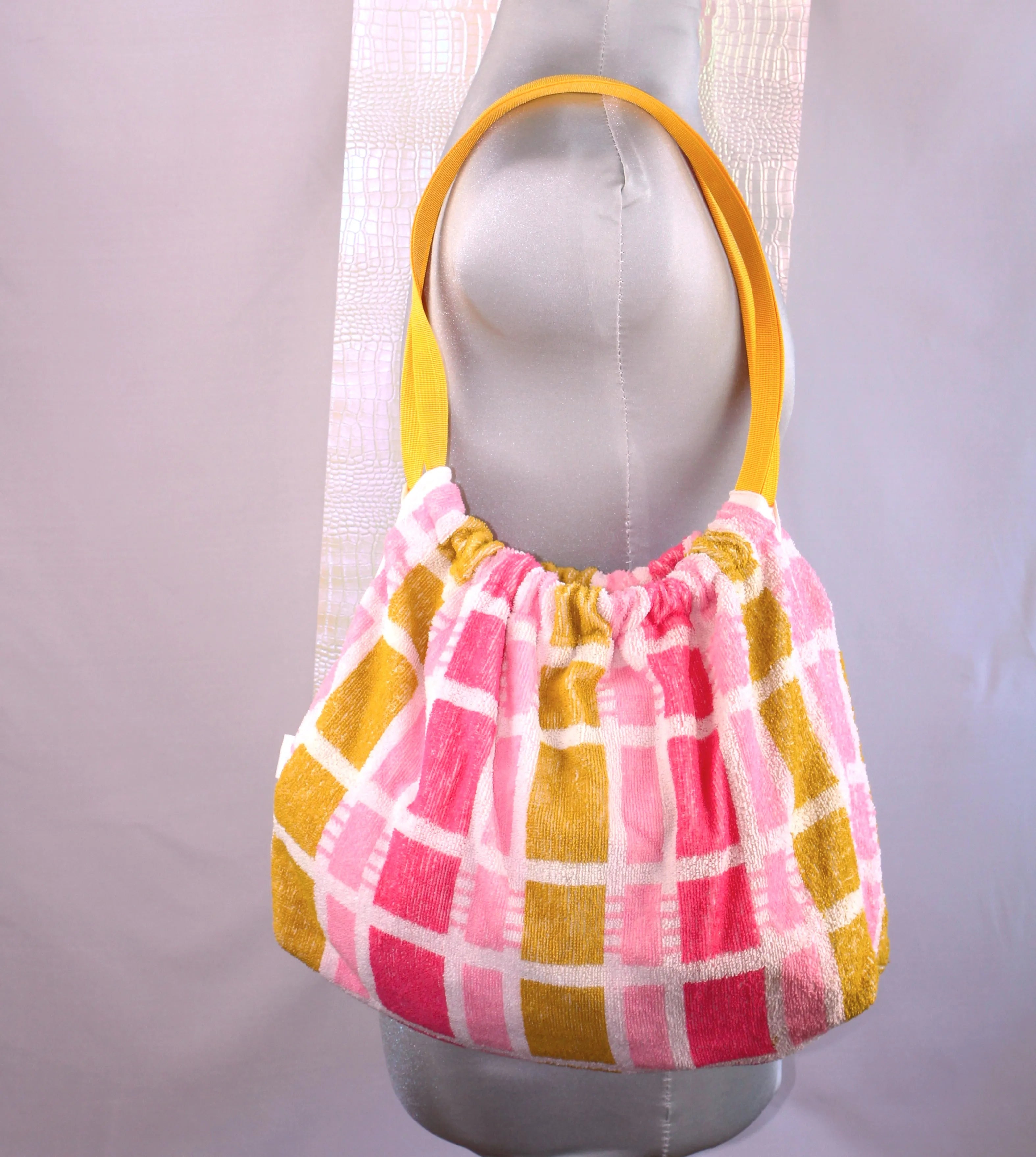 Sac Cabas Éponge Upcyclé – "Pink Sunshine"