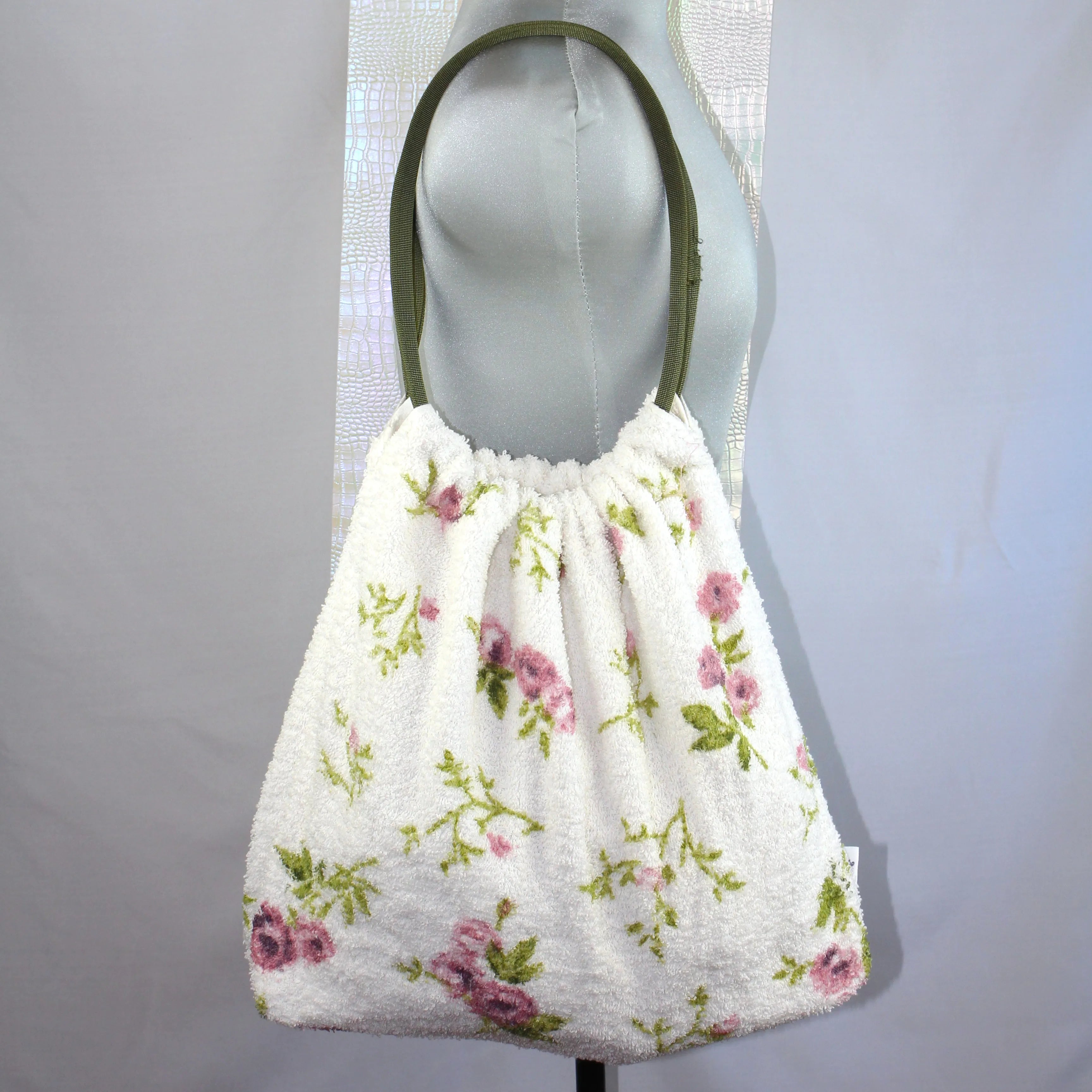 Sac Cabas Éponge Upcyclé – "English Rose"