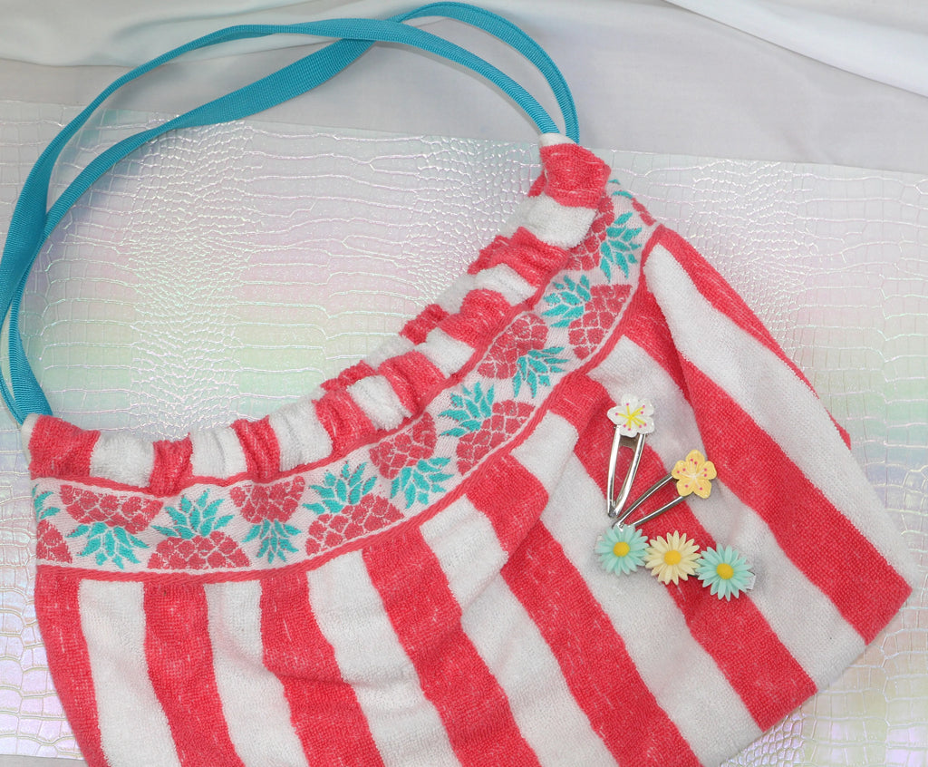 Sac Cabas Éponge Upcyclé – "Tropical Stripes"
