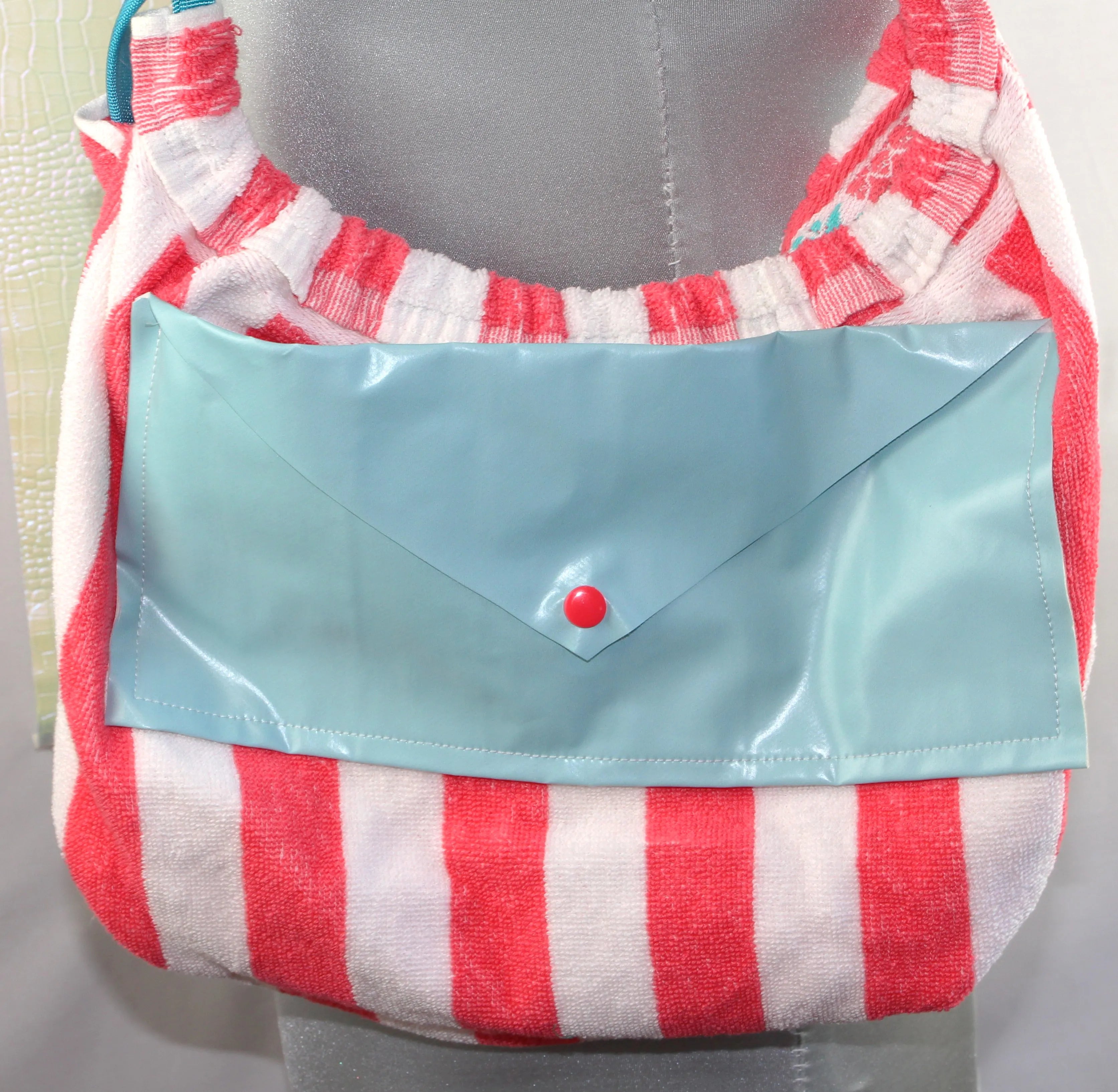 Sac Cabas Éponge Upcyclé – "Tropical Stripes"