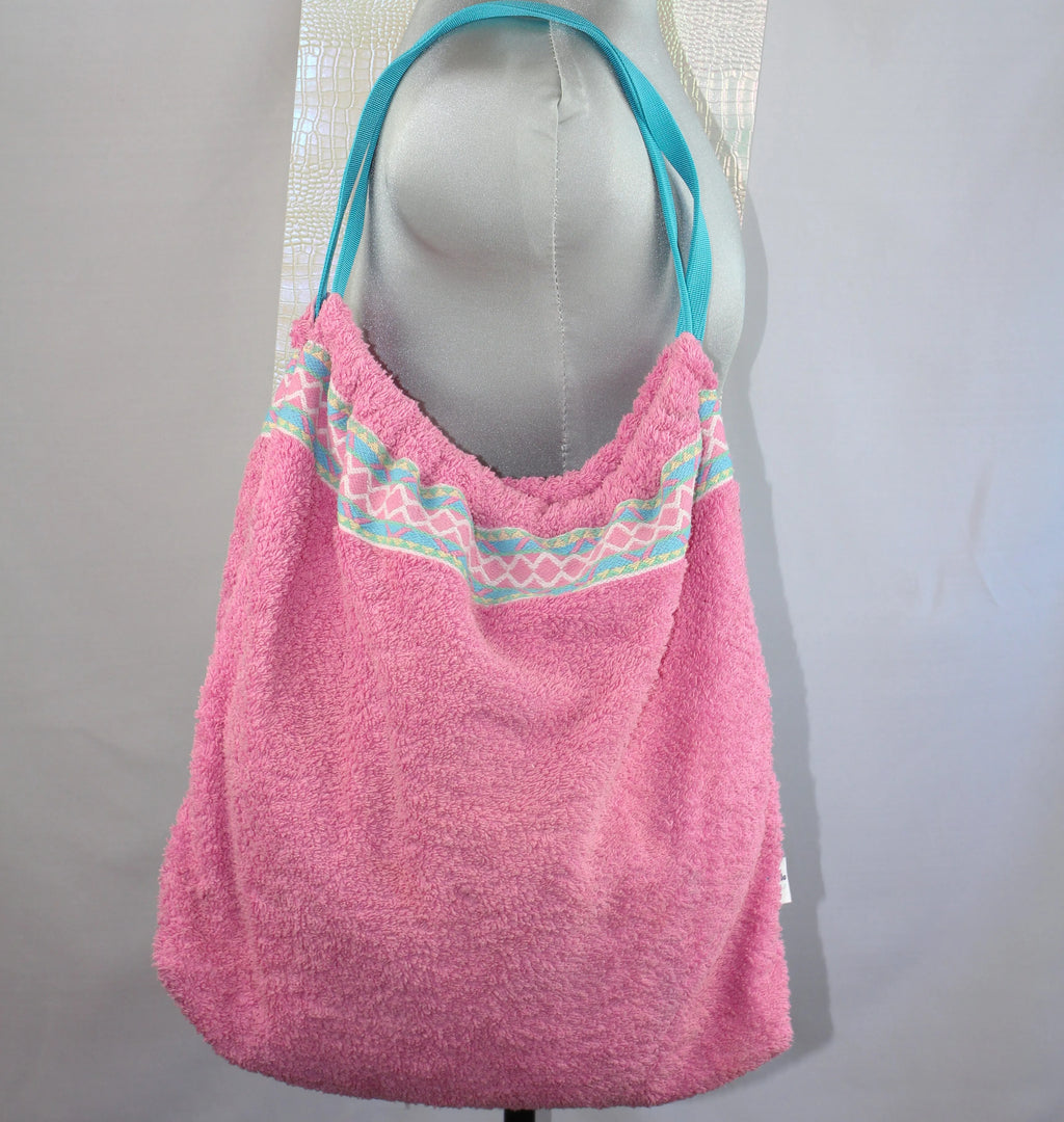 Sac Cabas Éponge Upcyclé – "Retro Wave Pink"