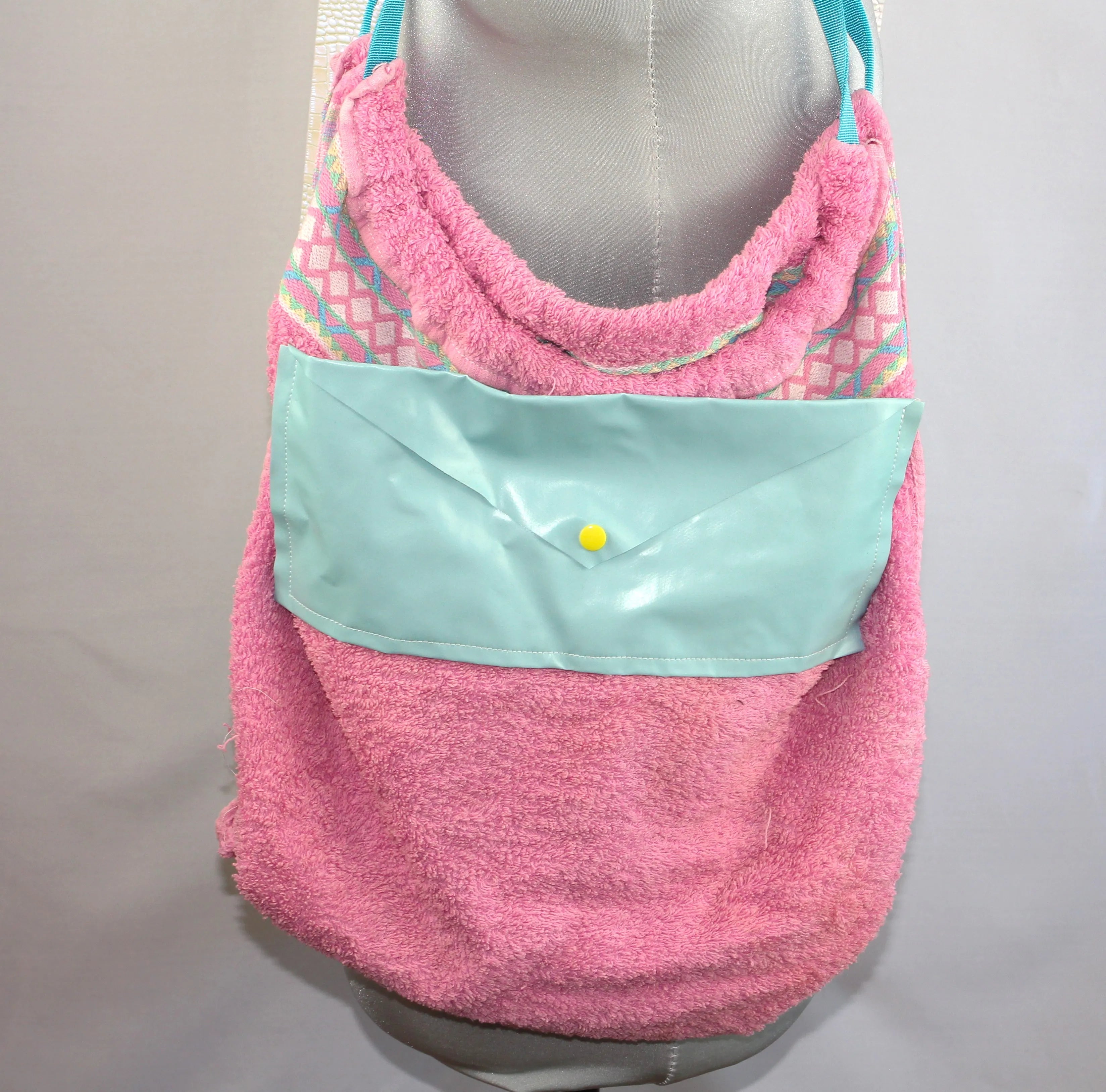 Sac Cabas Éponge Upcyclé – "Retro Wave Pink"