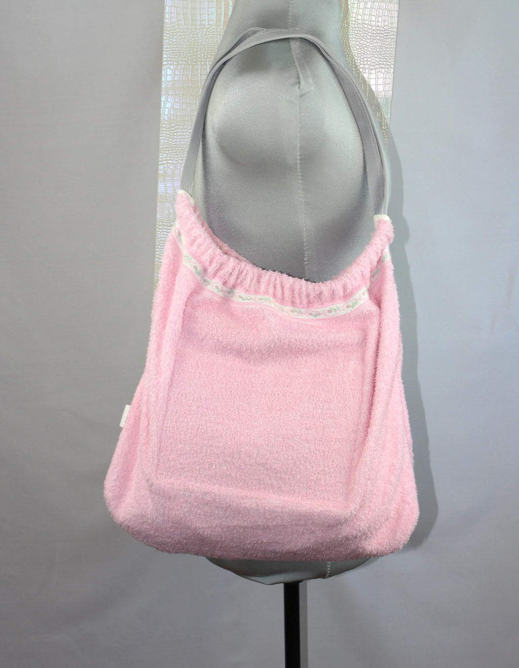 Sac Cabas Éponge Upcyclé – "Pink Blossom Vintage"