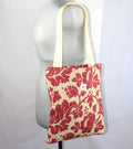 Tote Bag en Jacquard Fleuri – "Bordeaux Vintage"